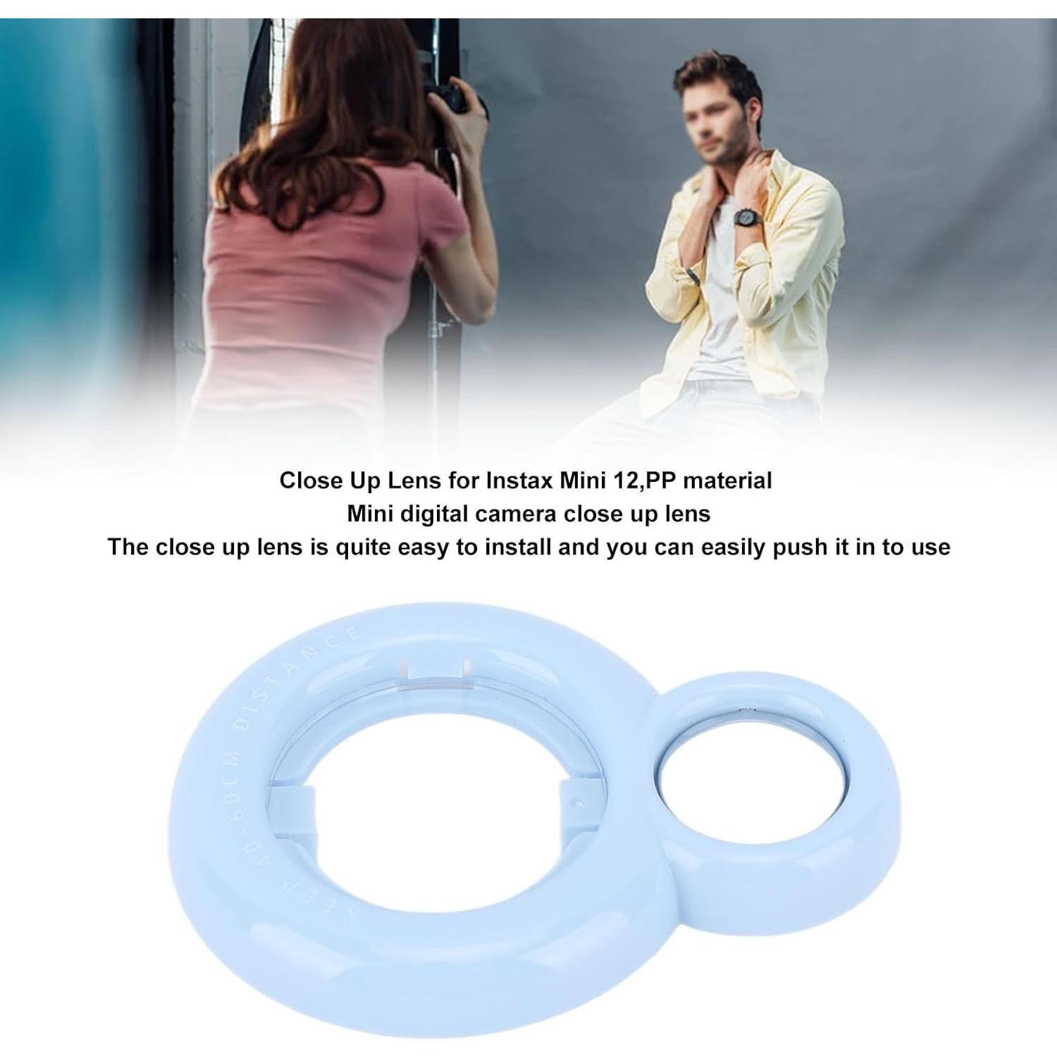 Lente de Acercamiento para Instax Mini 12 - Espejo Selfie Azul