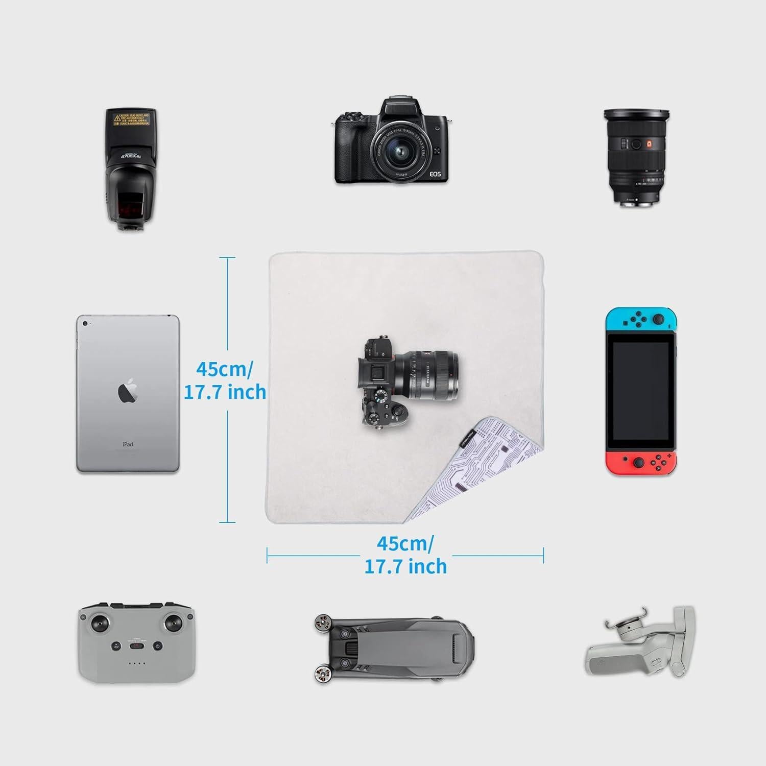 Funda Protectora PGYTECH 45x45 cm para Lentes y Cámaras