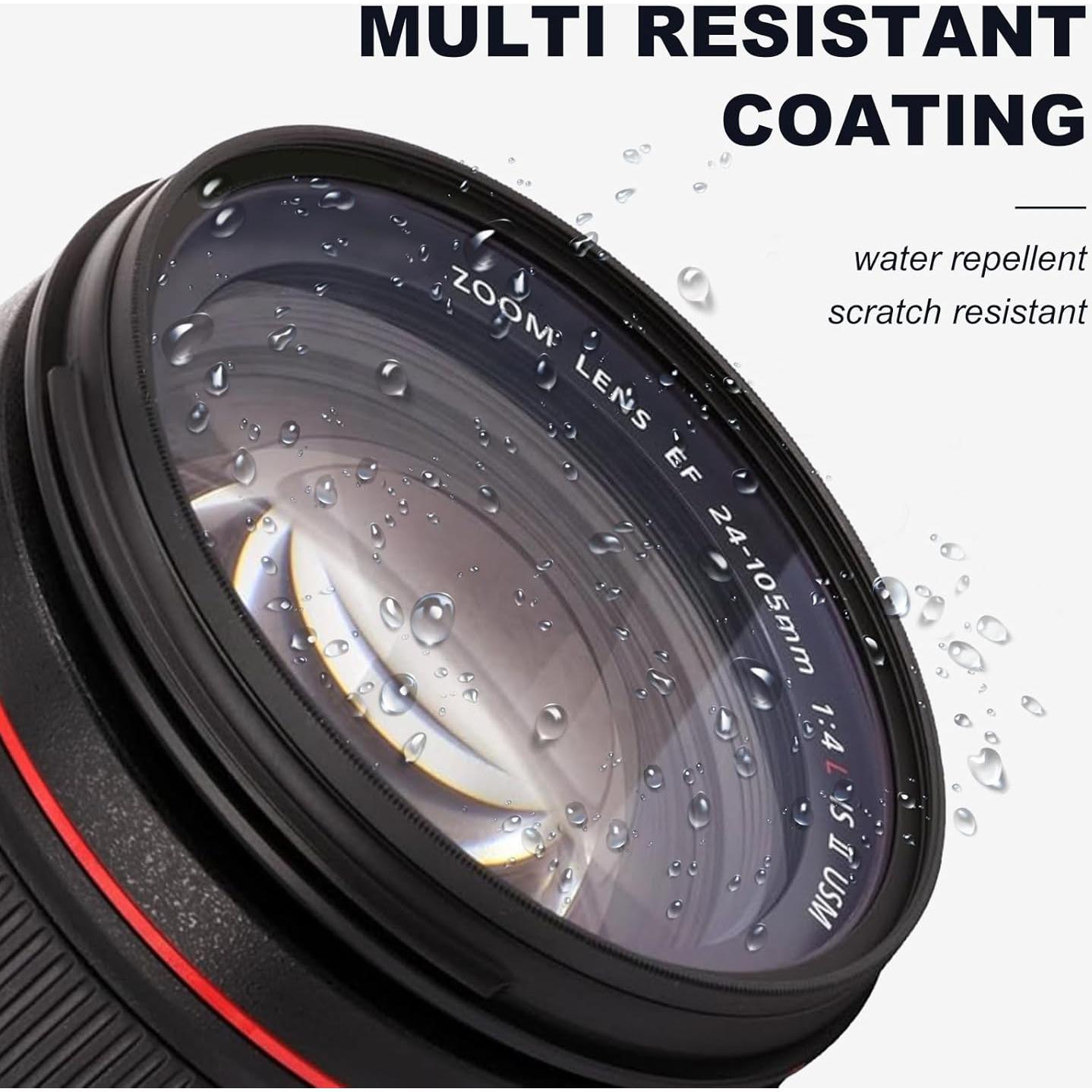 Filtro UV 77mm FASIUCHOI Ultra Delgado Cristal Óptico HD