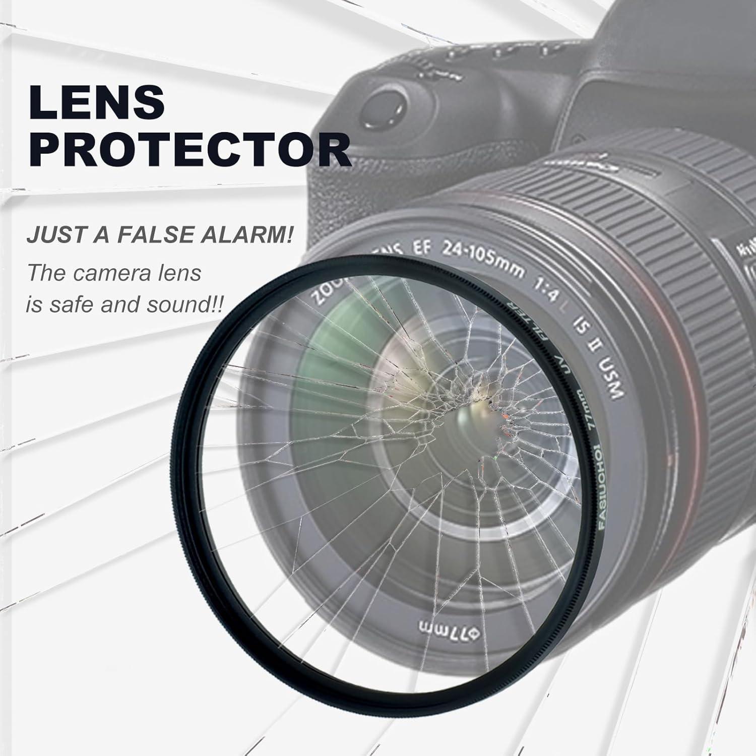 Filtro UV 77mm FASIUCHOI Ultra Delgado Cristal Óptico HD