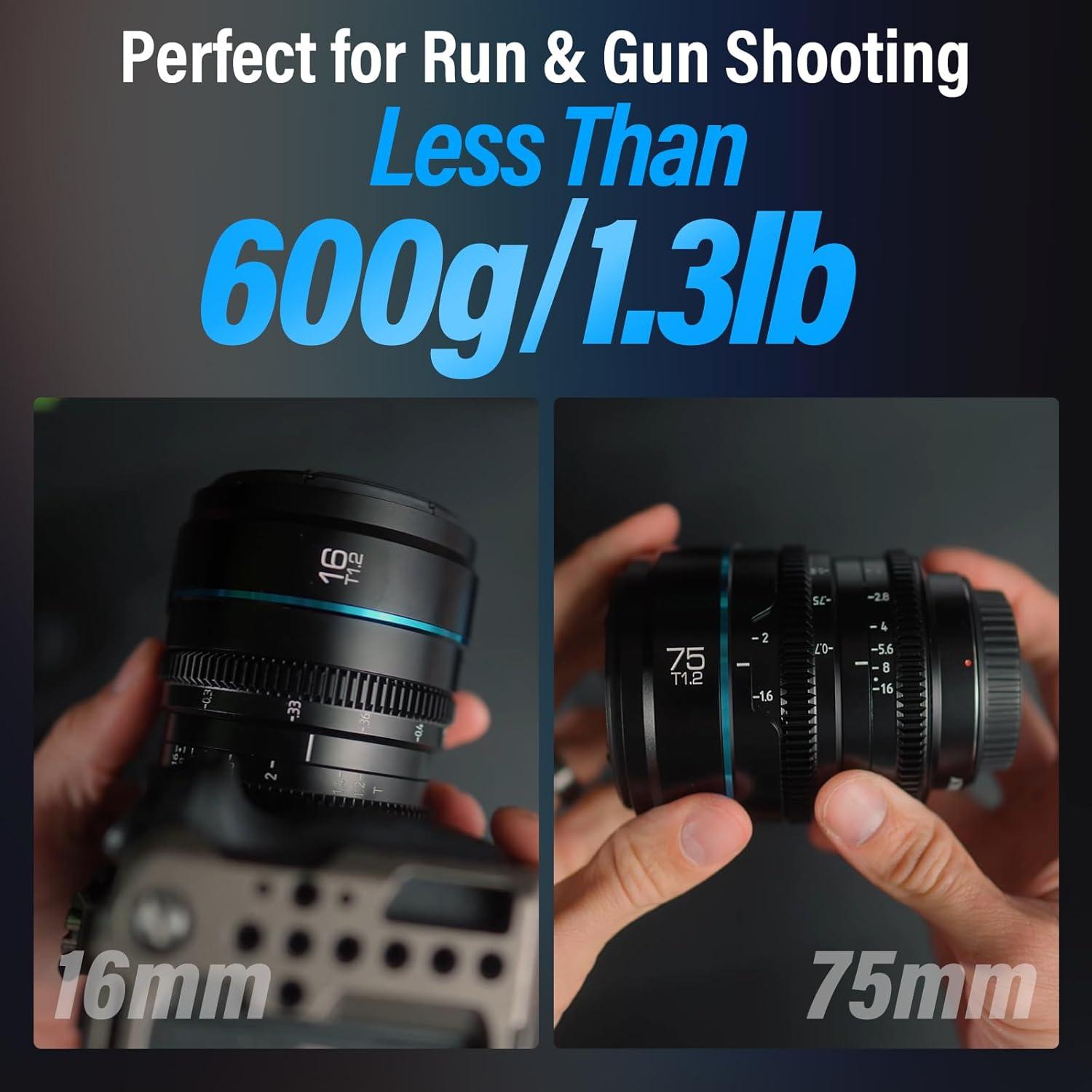 Juego de Lentes de Cine SIRUI Night Walker 16mm 75mm T1.2 M4/3