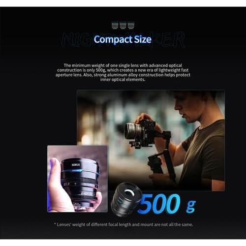 Lente Cine SIRUI Night Walker 55mm T1.2 APS-C Negro