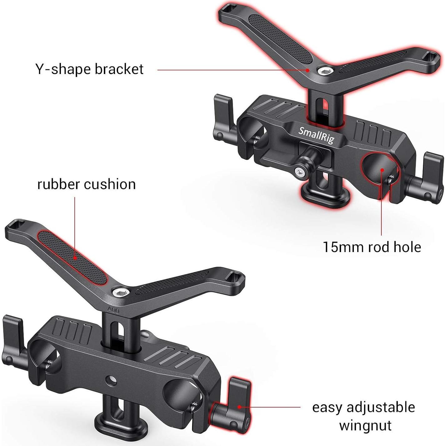 Soporte de Lente Largo SmallRig 15mm Ajustable para DSLR