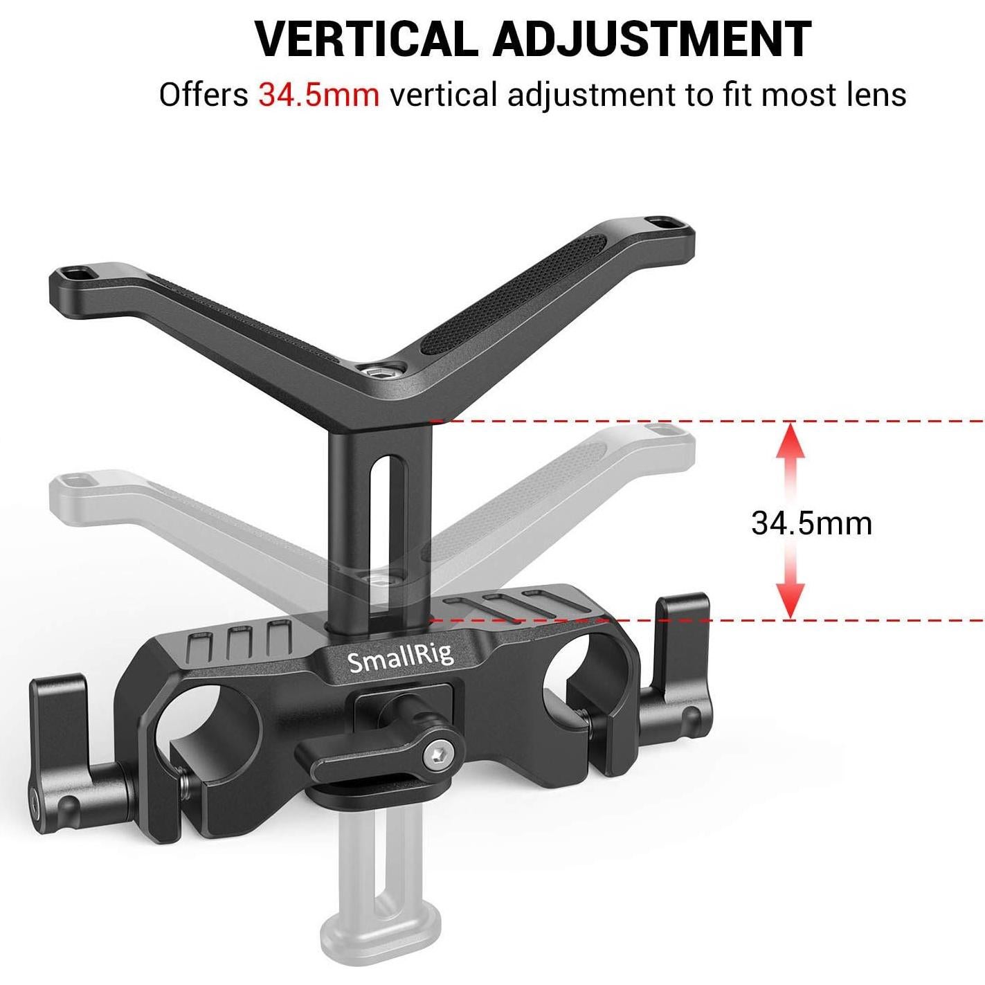 Soporte de Lente Largo SmallRig 15mm Ajustable para DSLR
