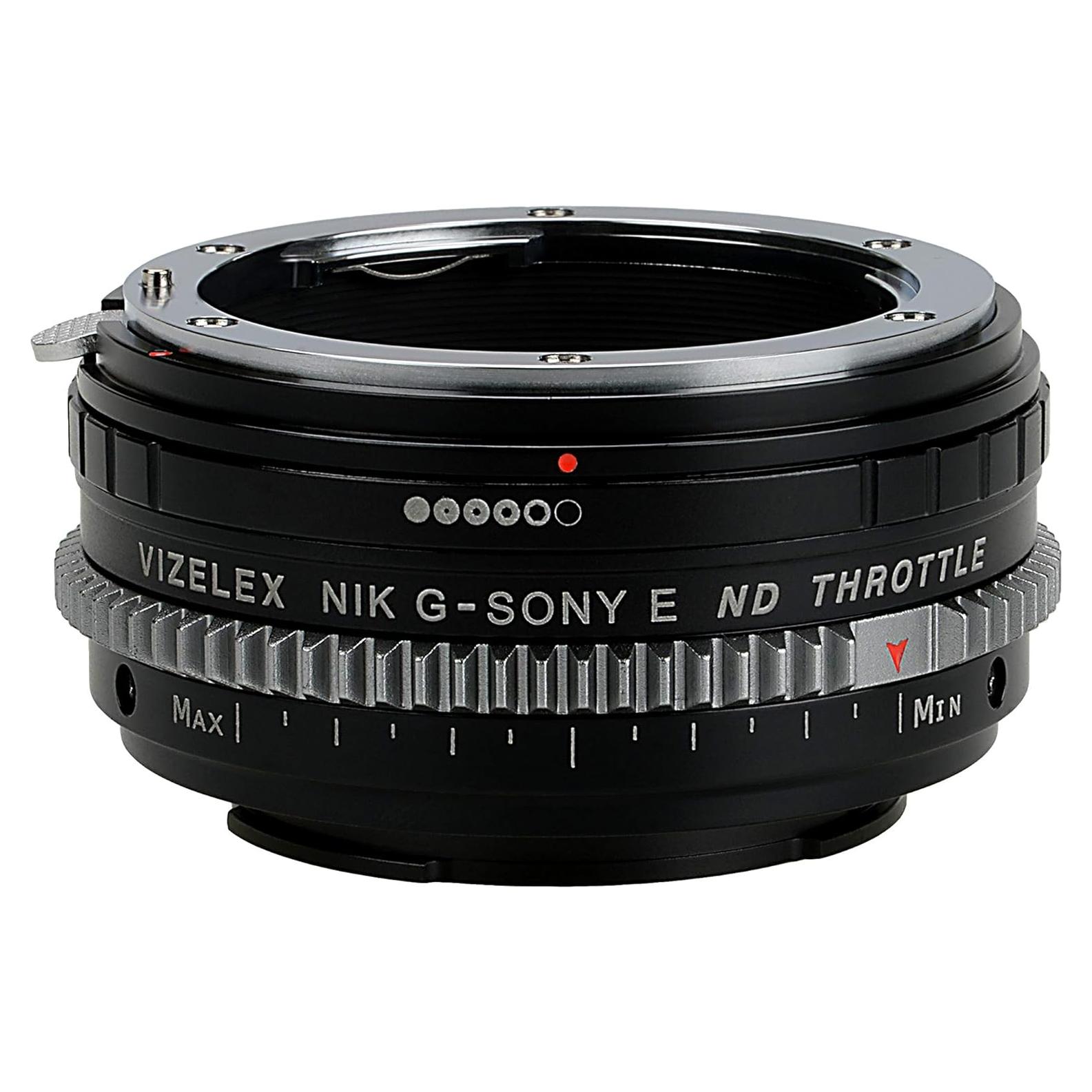 Adaptador Vizelex Cine ND Throttle para Nikon G en Sony E-Mount