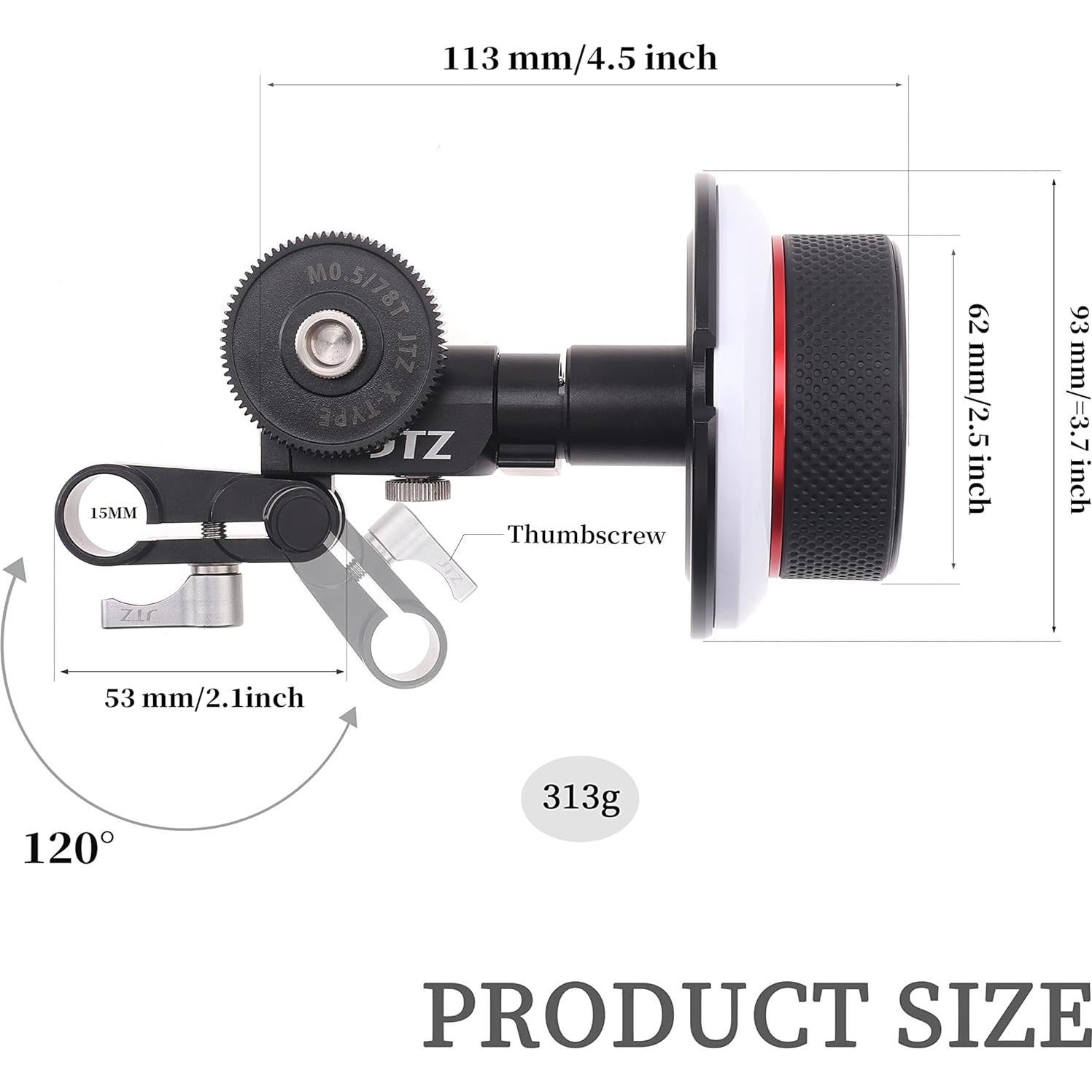 Seguidor de Enfoque JTZ DP30 Pro 15mm para Cámaras DSLR