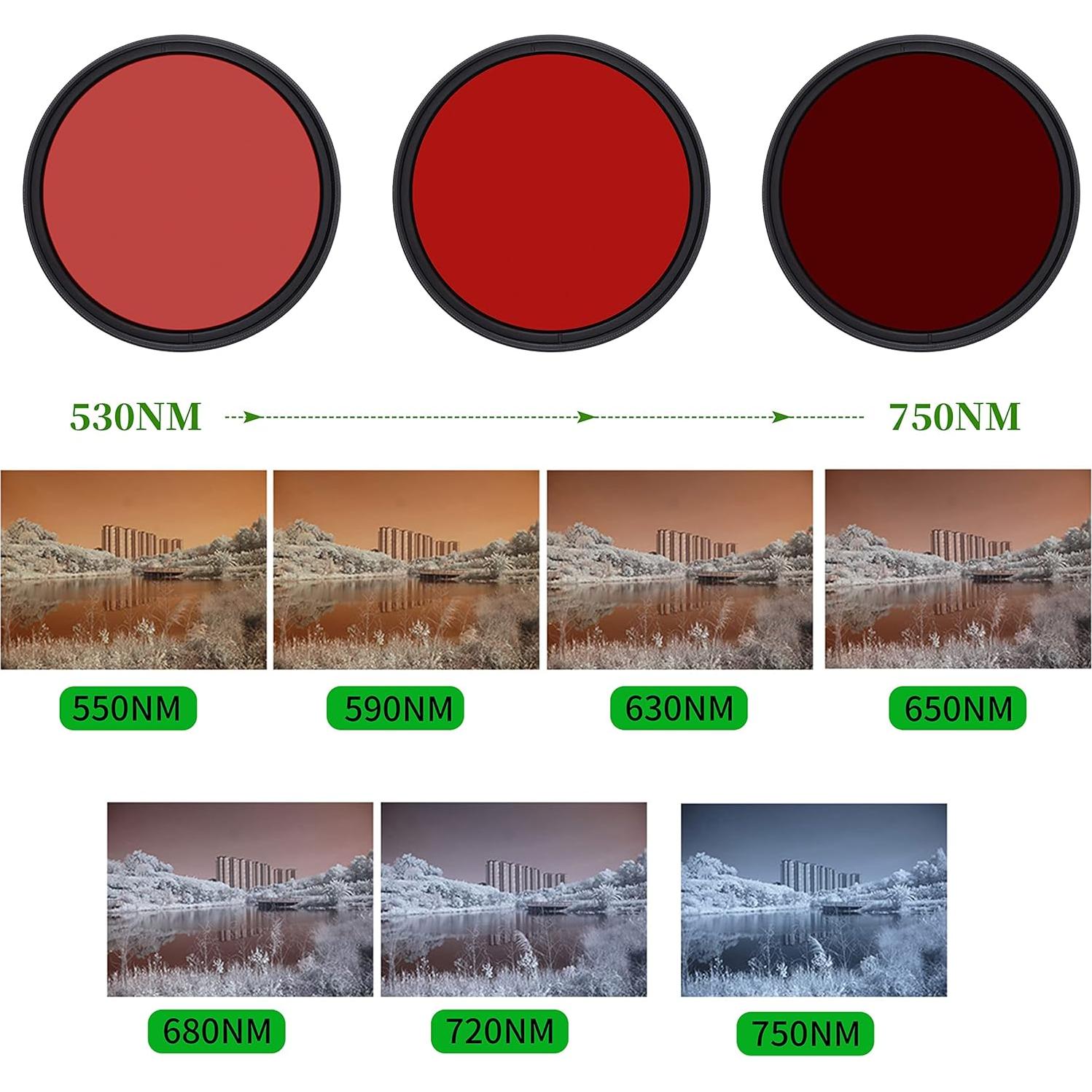 Filtro Infrarrojo Ajustable Fotga 67mm para Cámara DSLR