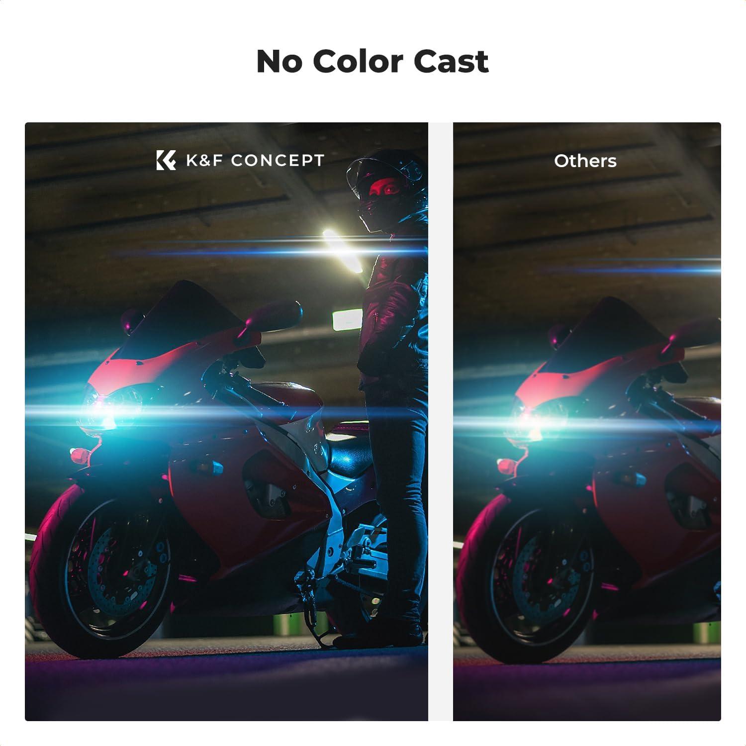 Filtro Anamórfico Circular K&F Concept 67mm Efecto Azul