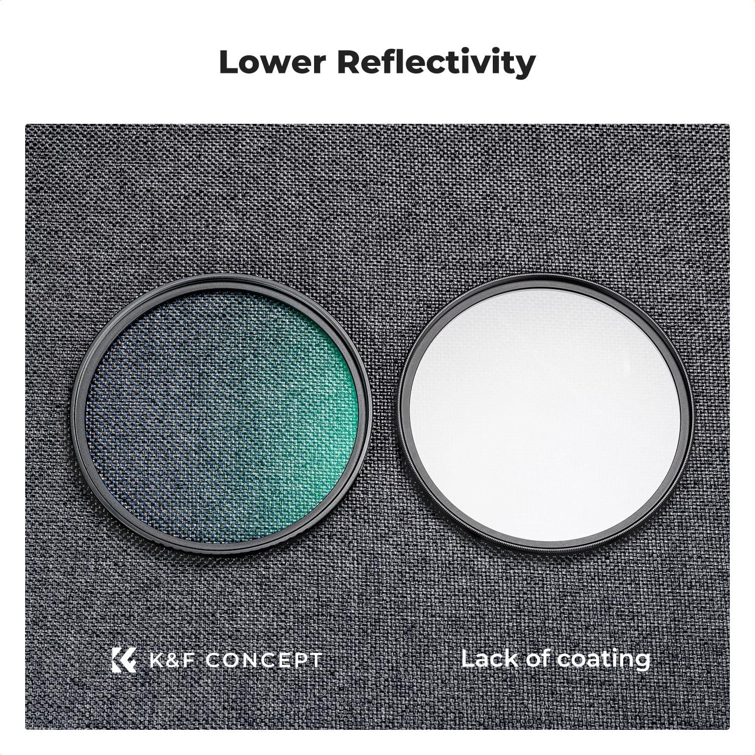 Filtro Anamórfico Circular K&F Concept 67mm Efecto Azul