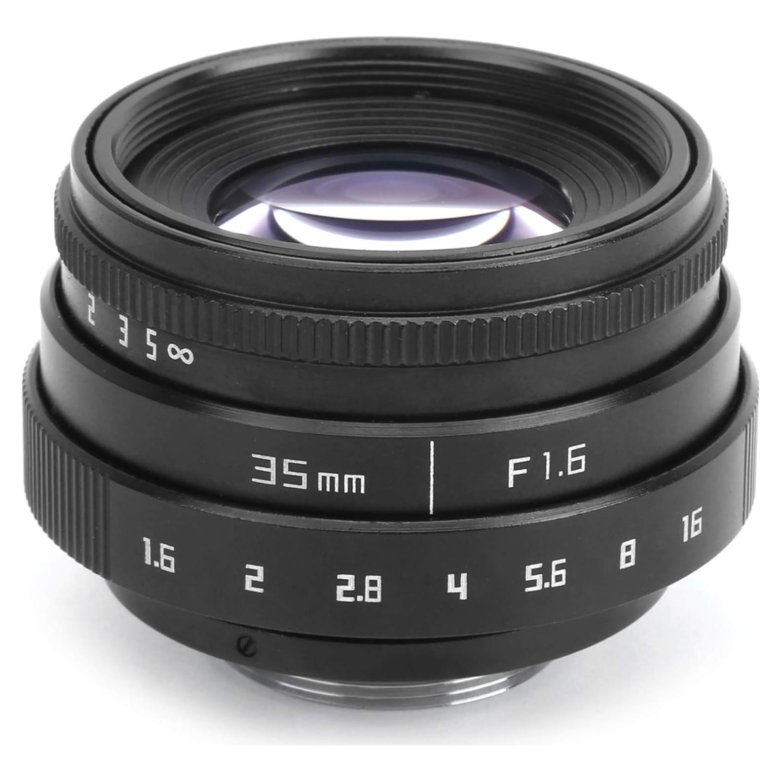 Lente Goshyda 35mm F1.6 Montura C Manual Vidrio Óptico