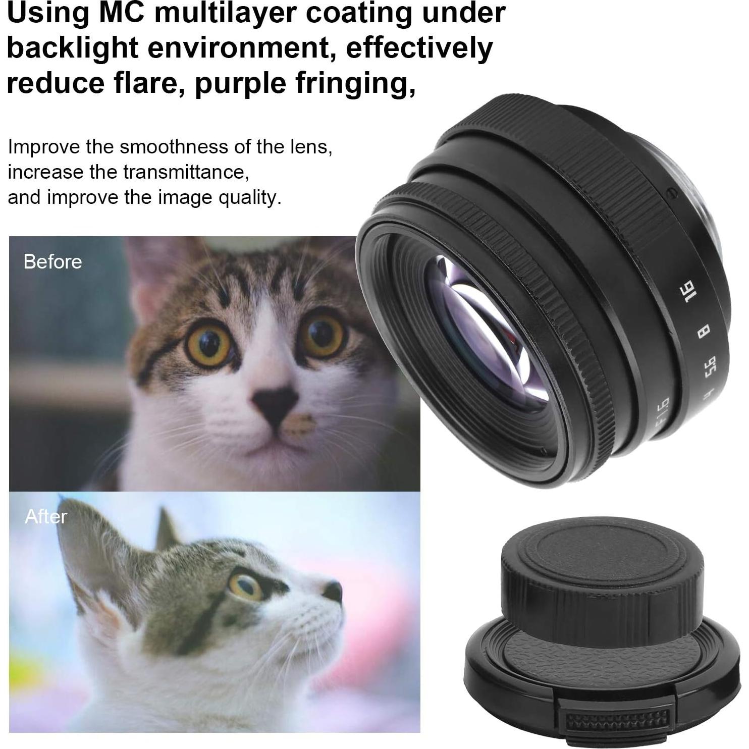 Lente Goshyda 35mm F1.6 Montura C Manual Vidrio Óptico