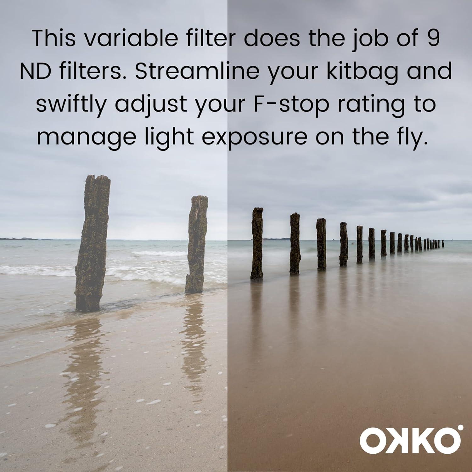 Filtro de Densidad Neutra Variable Okko Pro 77mm Ajustable