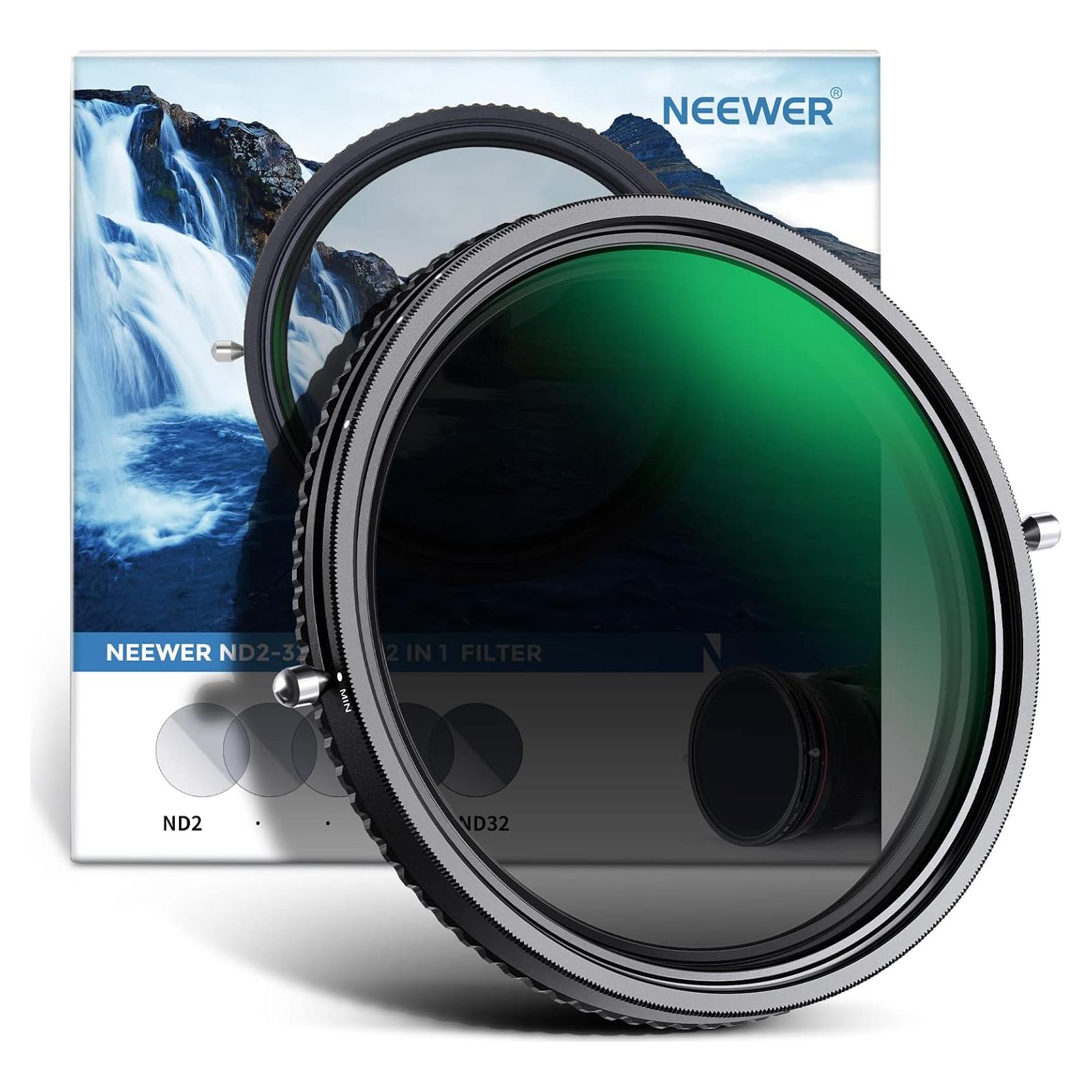 Filtro ND Variable 77mm NEEWER ND2-ND32 y CPL HD