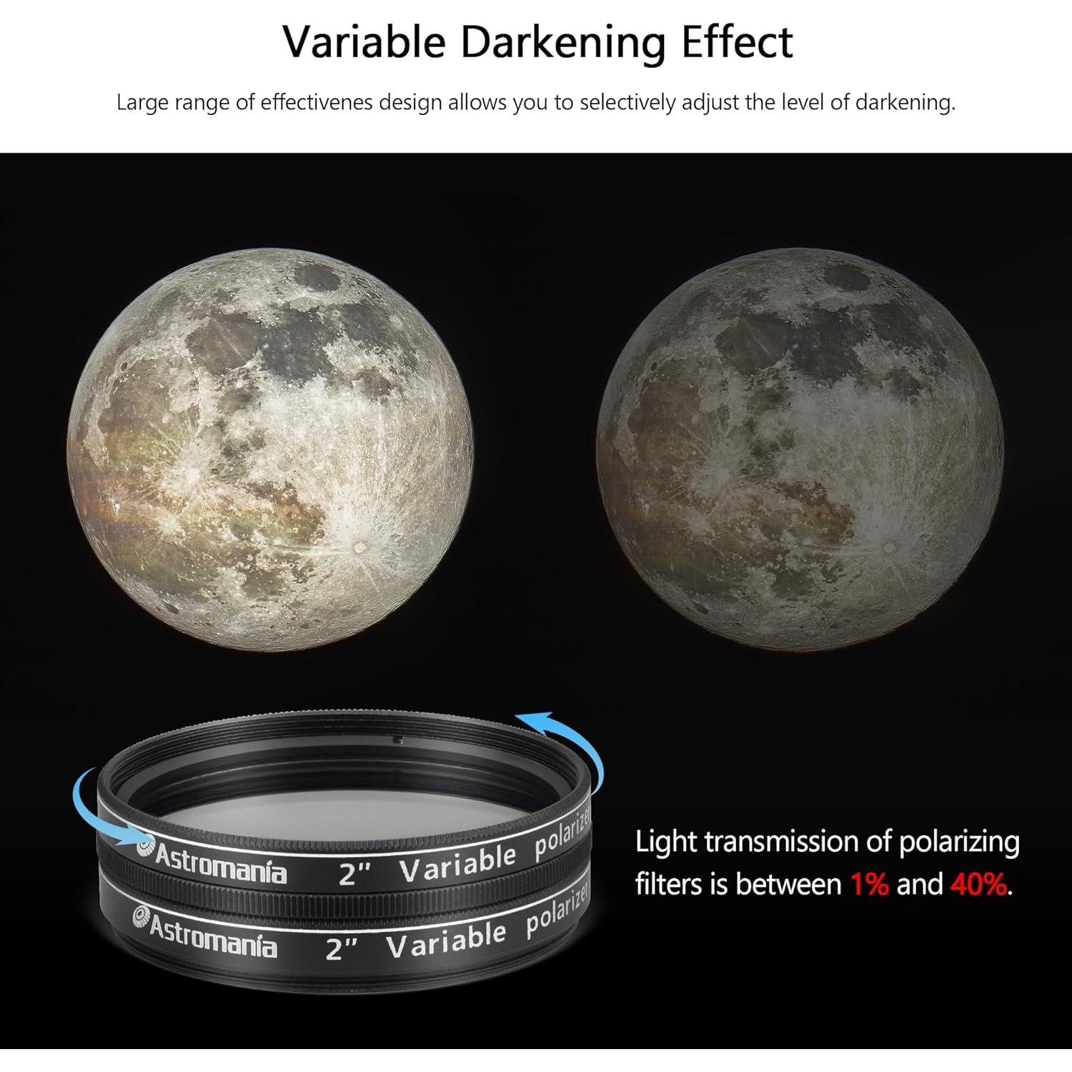 Filtro Polarizador Variable 2" Astromania para Telescopios