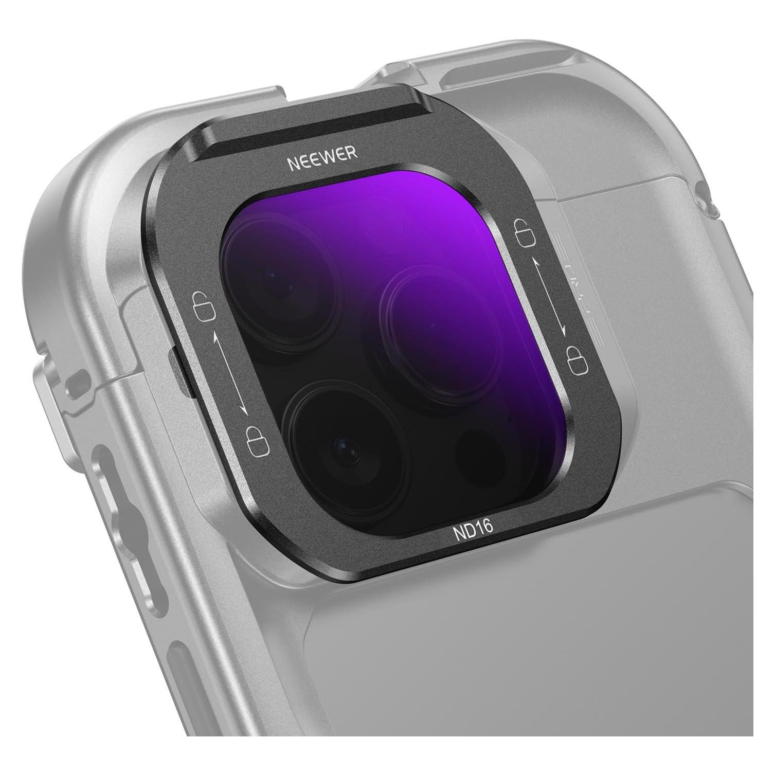 Filtro ND16 NEEWER para iPhone 16 Pro/Pro Max - Vidrio HD