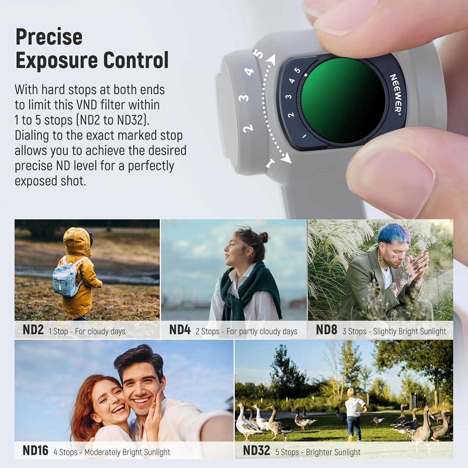 Kit de Filtros y Lentes NEEWER para DJI Osmo Pocket 3