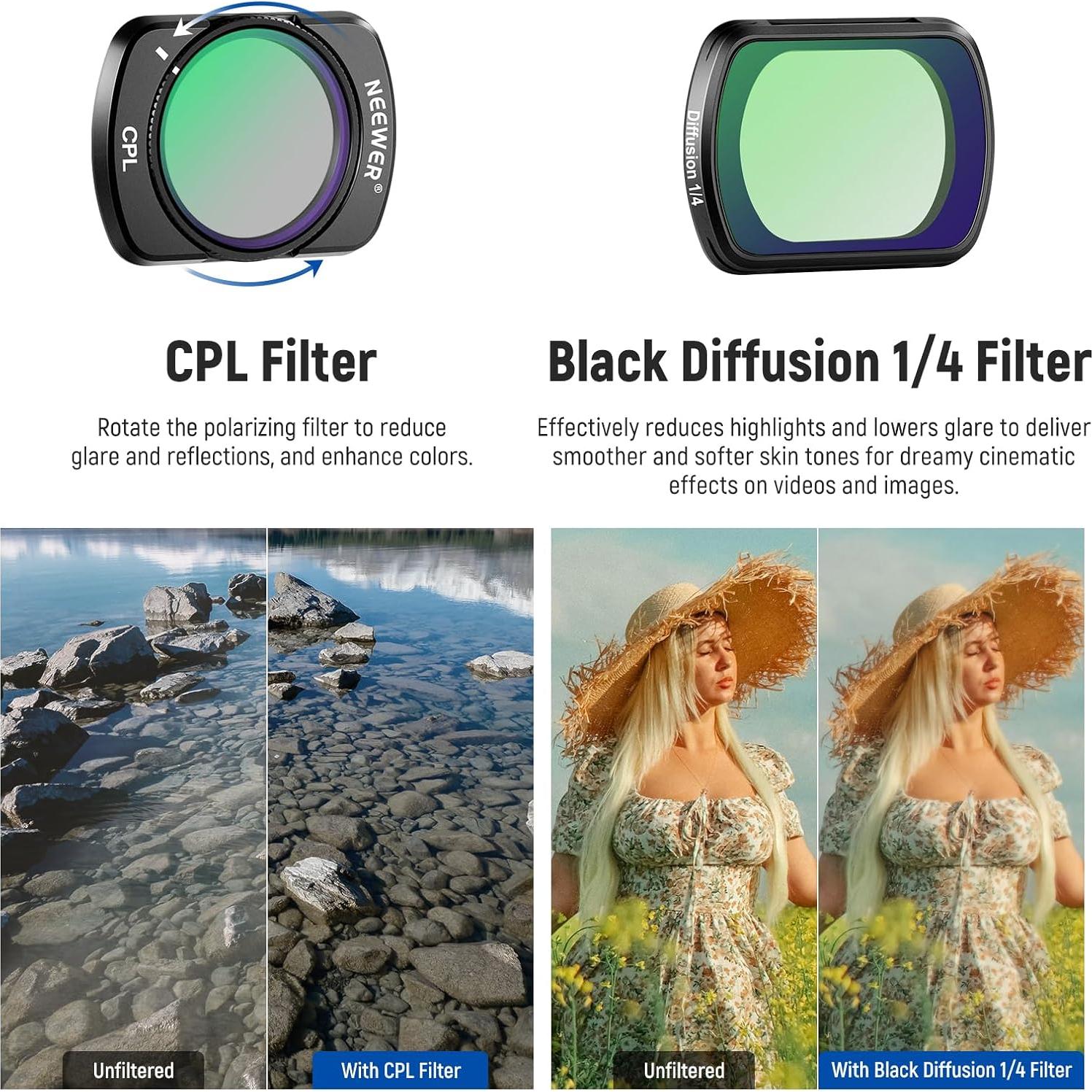 Kit de Filtros y Lentes NEEWER para DJI Osmo Pocket 3