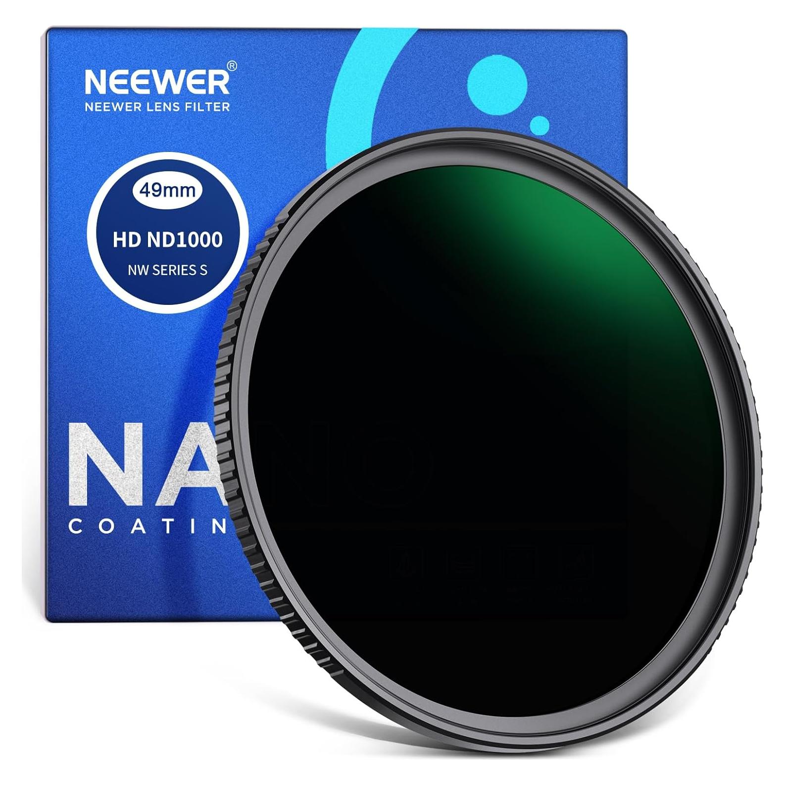 Filtro ND1000 NEEWER 46mm Densidad Neutra Cristal HD