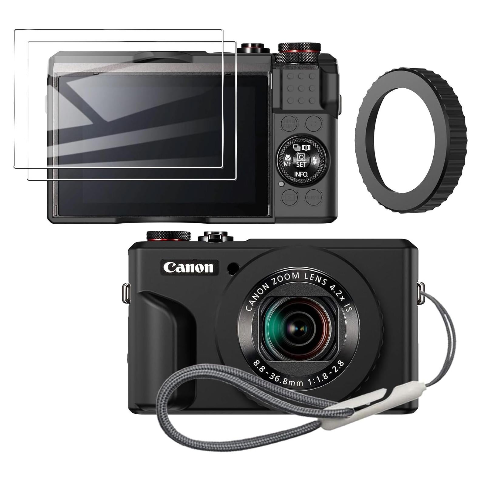 Funda de silicona para cámara Canon PowerShot G7X Mark II - Negro