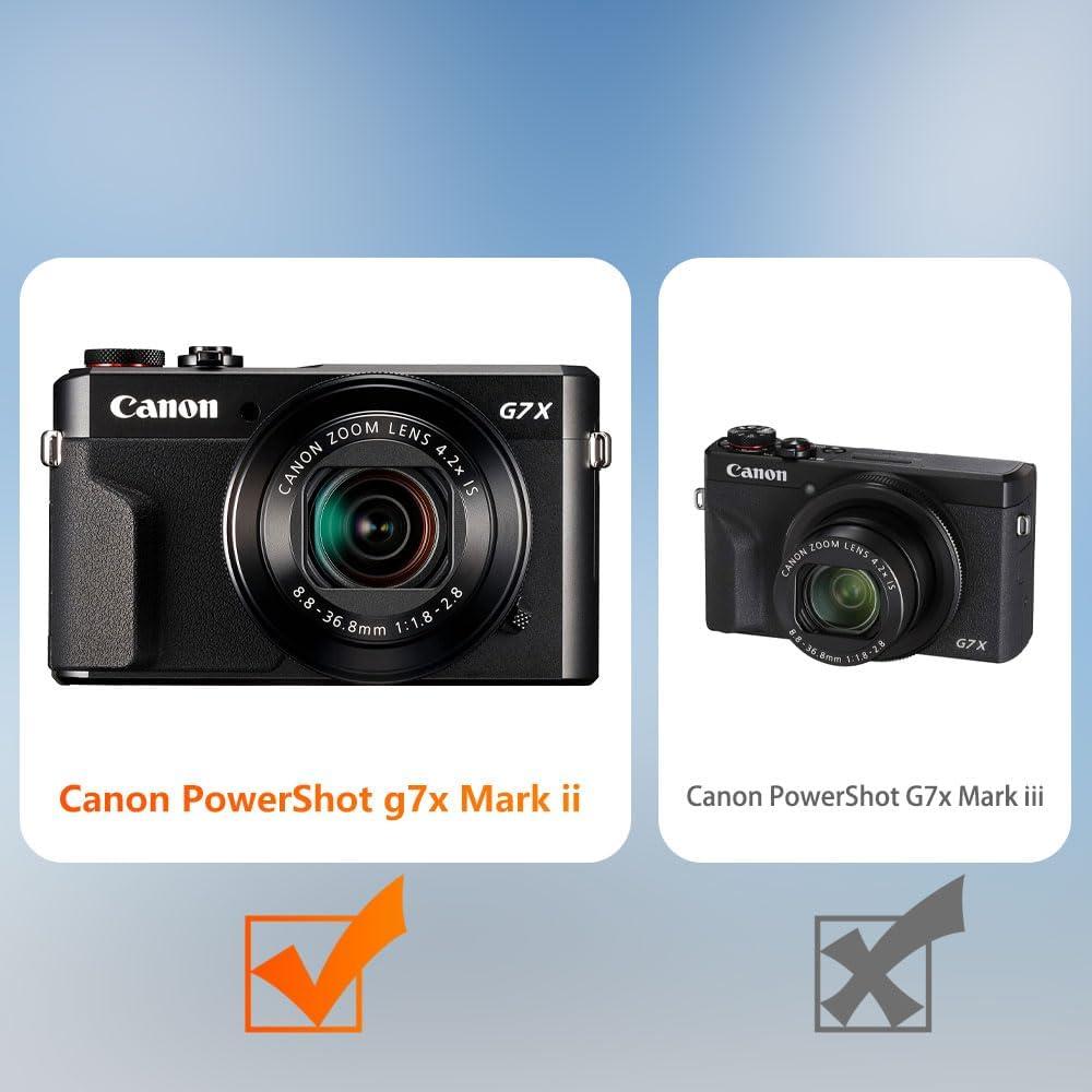 Funda de silicona para cámara Canon PowerShot G7X Mark II - Negro