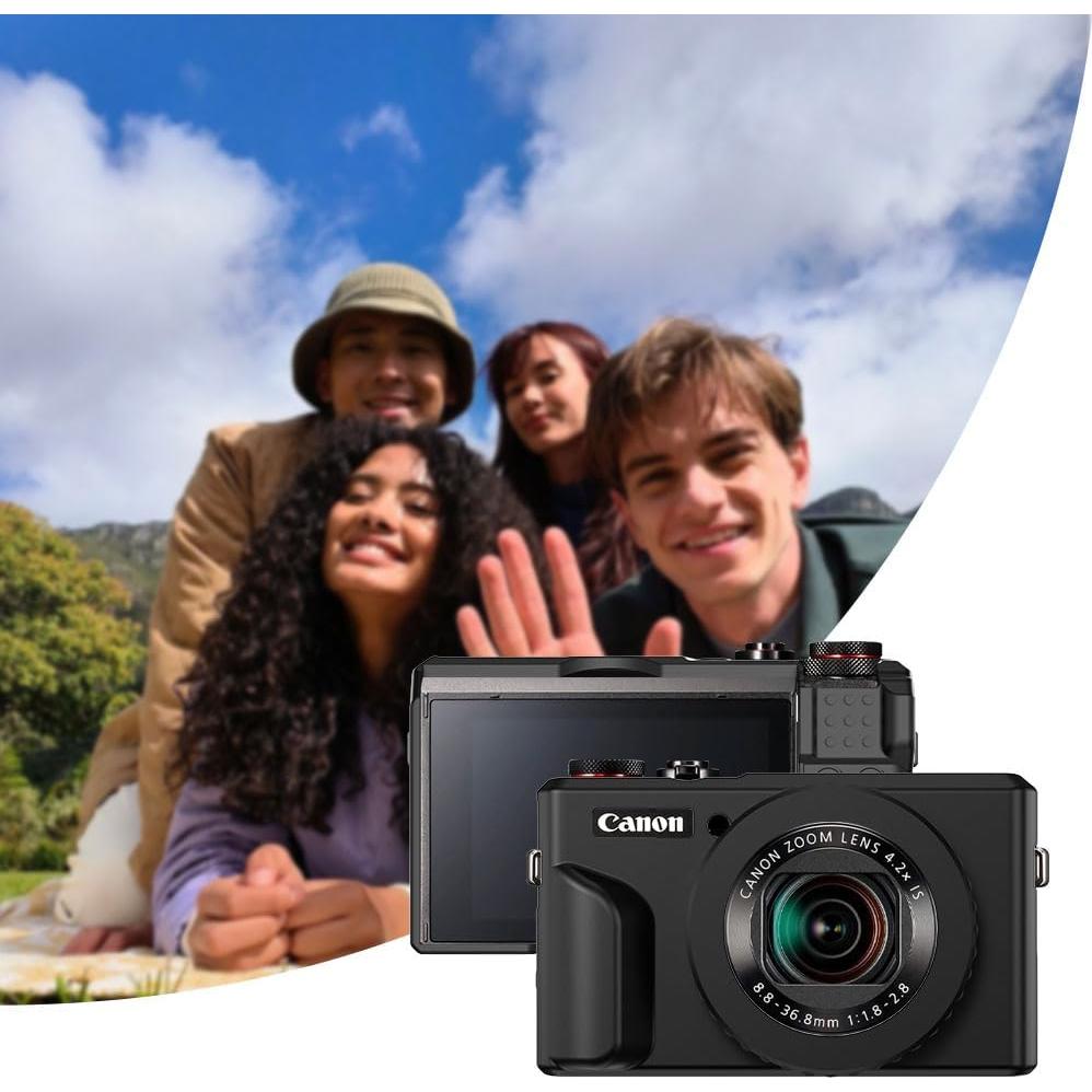 Funda de silicona para cámara Canon PowerShot G7X Mark II - Negro