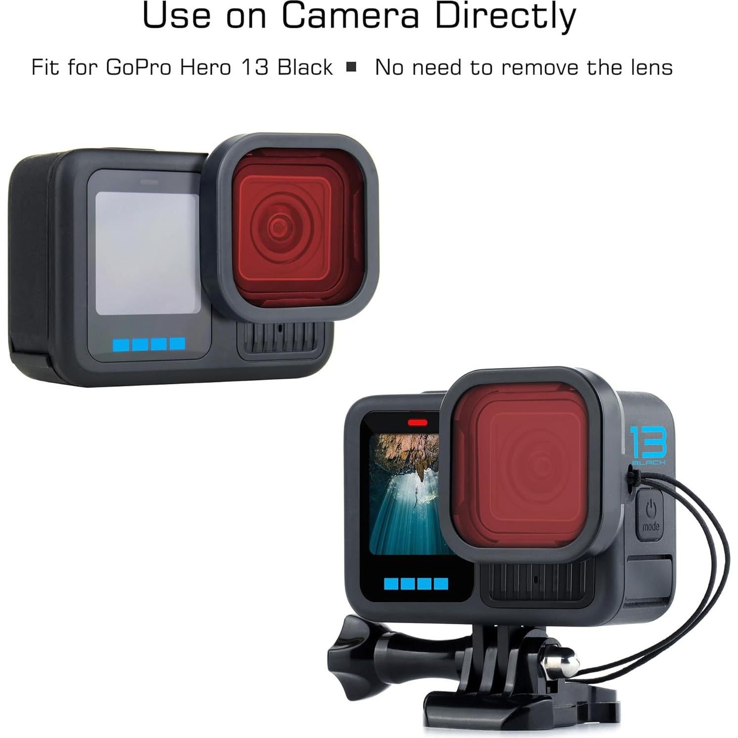 Filtro Snorkel GEPULY para GoPro Hero 13 Black - 4 Filtros ND y CPL