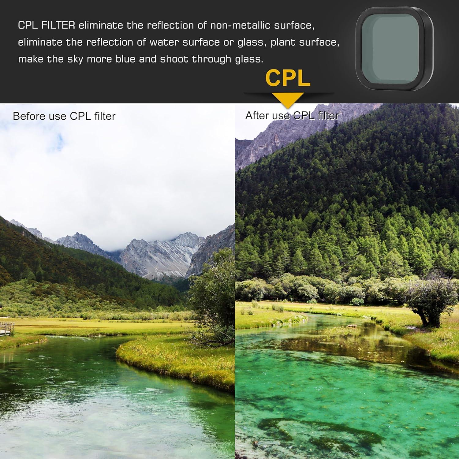 Filtro Snorkel GEPULY para GoPro Hero 13 Black - 4 Filtros ND y CPL