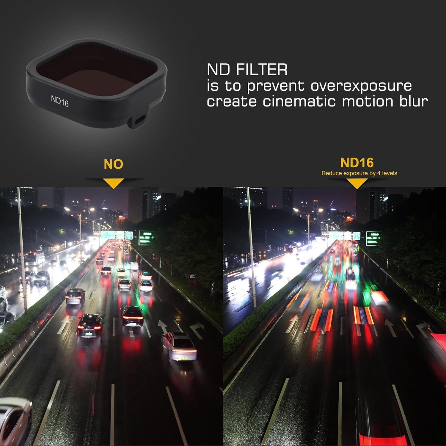 Filtro Snorkel GEPULY para GoPro Hero 13 Black - 4 Filtros ND y CPL