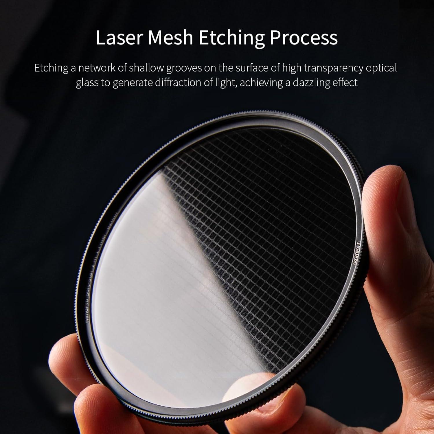 Filtro de vidrio óptico enroscable Haida 72mm 2 en 1 estrella y suave