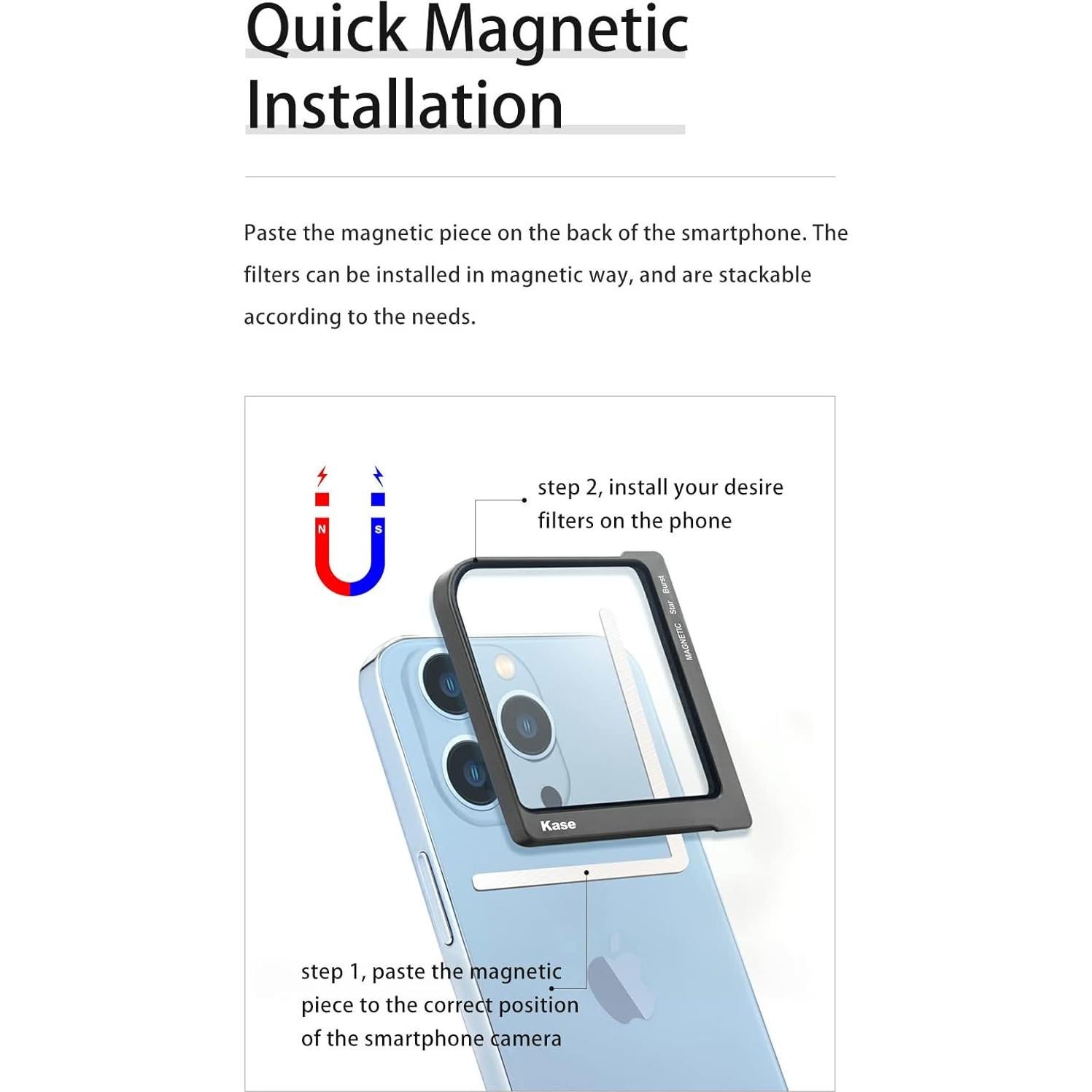 Filtro Magnético Universal Kase Black Mist 60mm para Smartphone