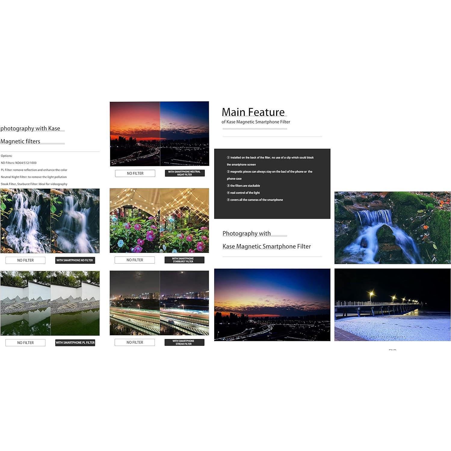 Filtro Magnético Universal Kase Black Mist 60mm para Smartphone