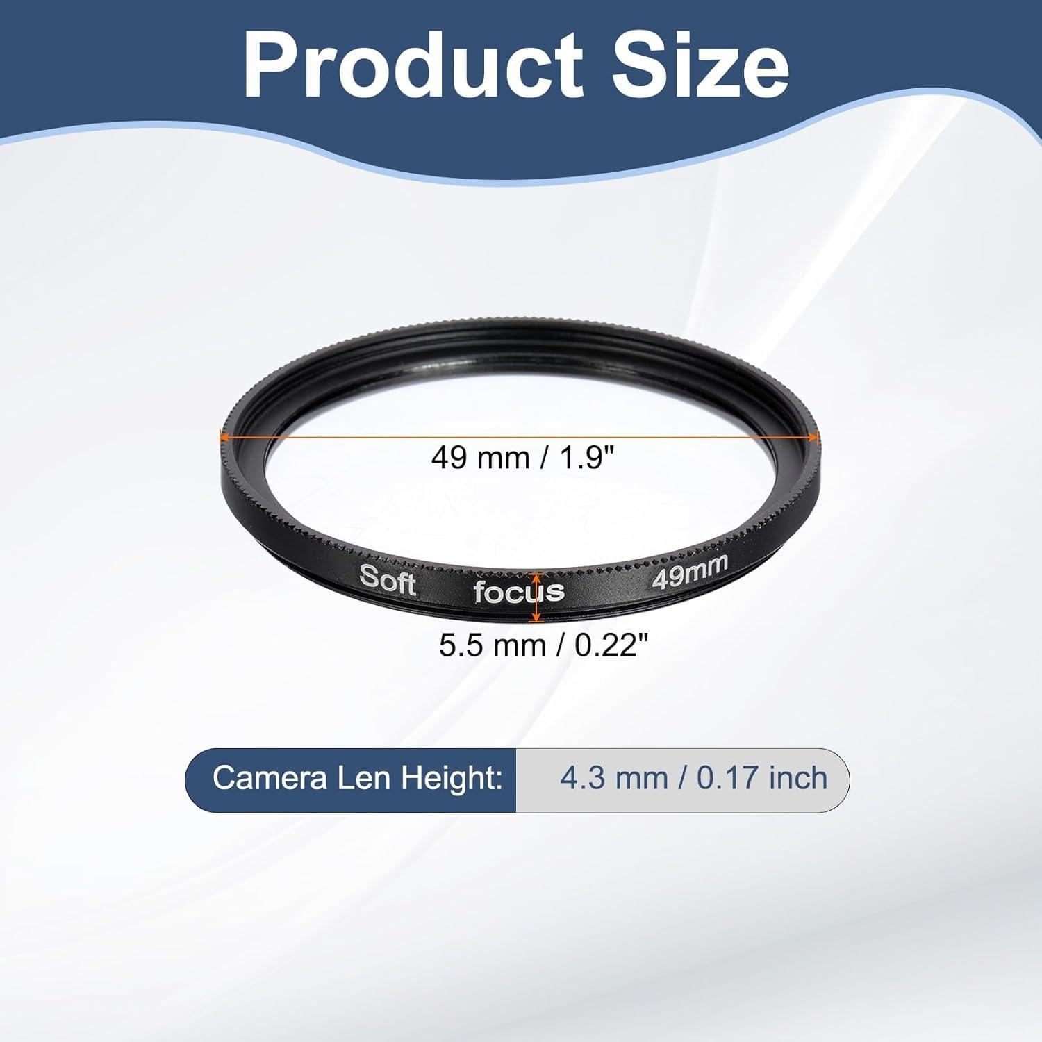 Filtro de Niebla PATIKIL 49mm Vidrio Óptico para Fotografía