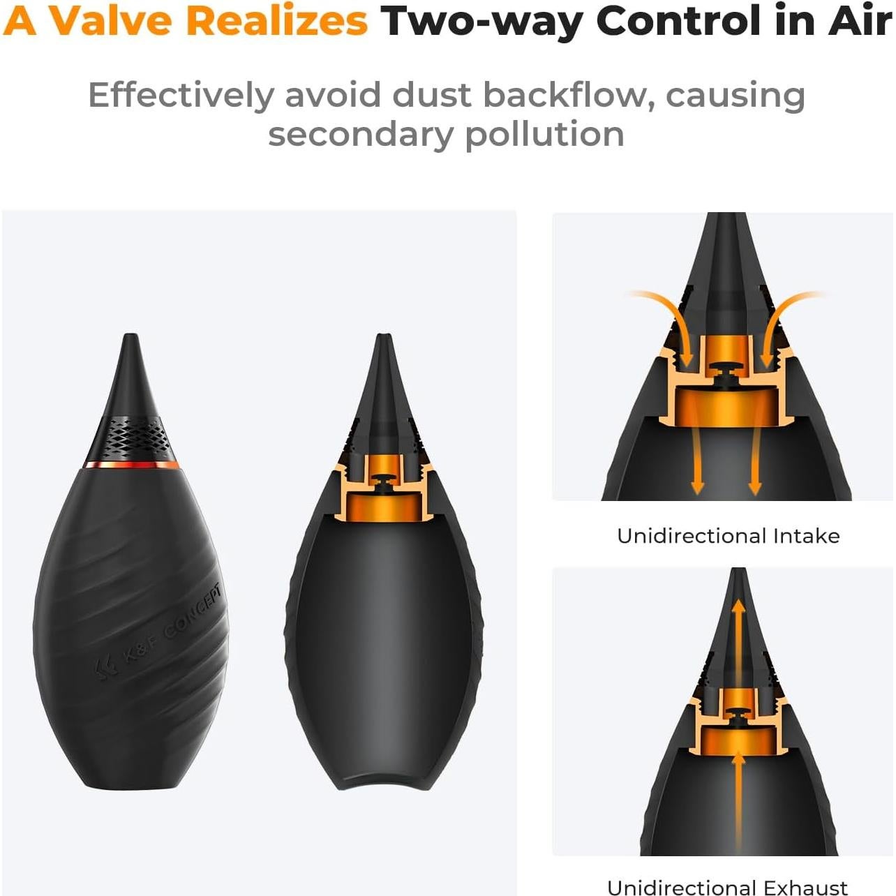 Adaptador de Montura de Lente K&F Concept con Soplador de Aire