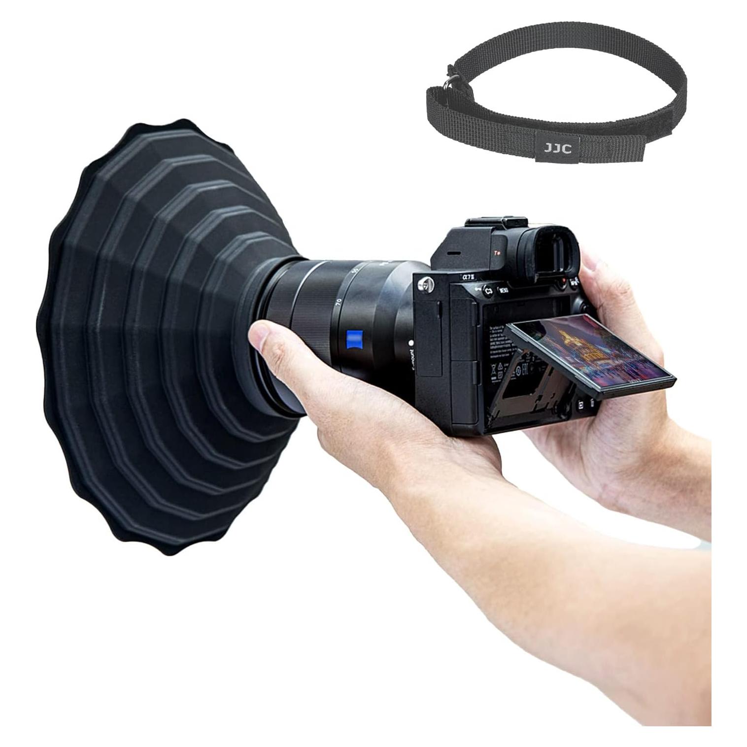 Capucha de Lente de Silicona JJC 73-88mm Plegable Antirreflectante