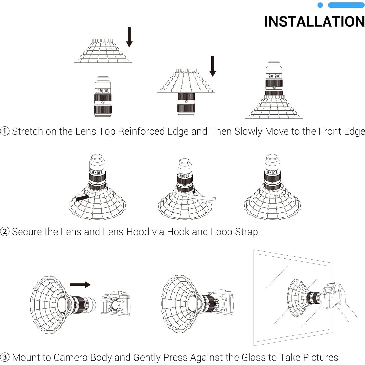 Capucha de Lente de Silicona JJC 73-88mm Plegable Antirreflectante