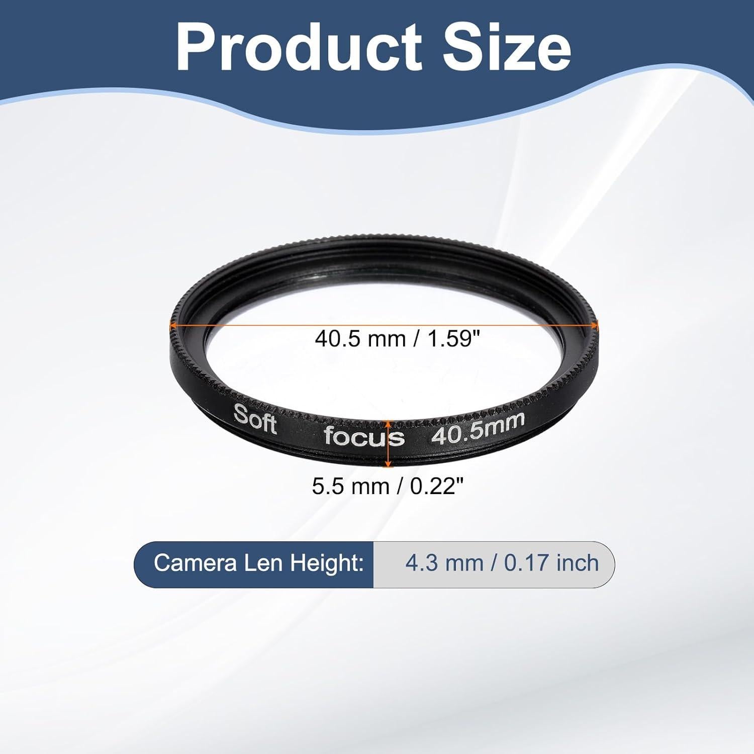 Filtro de Niebla PATIKIL 40.5mm Vidrio Óptico Negro