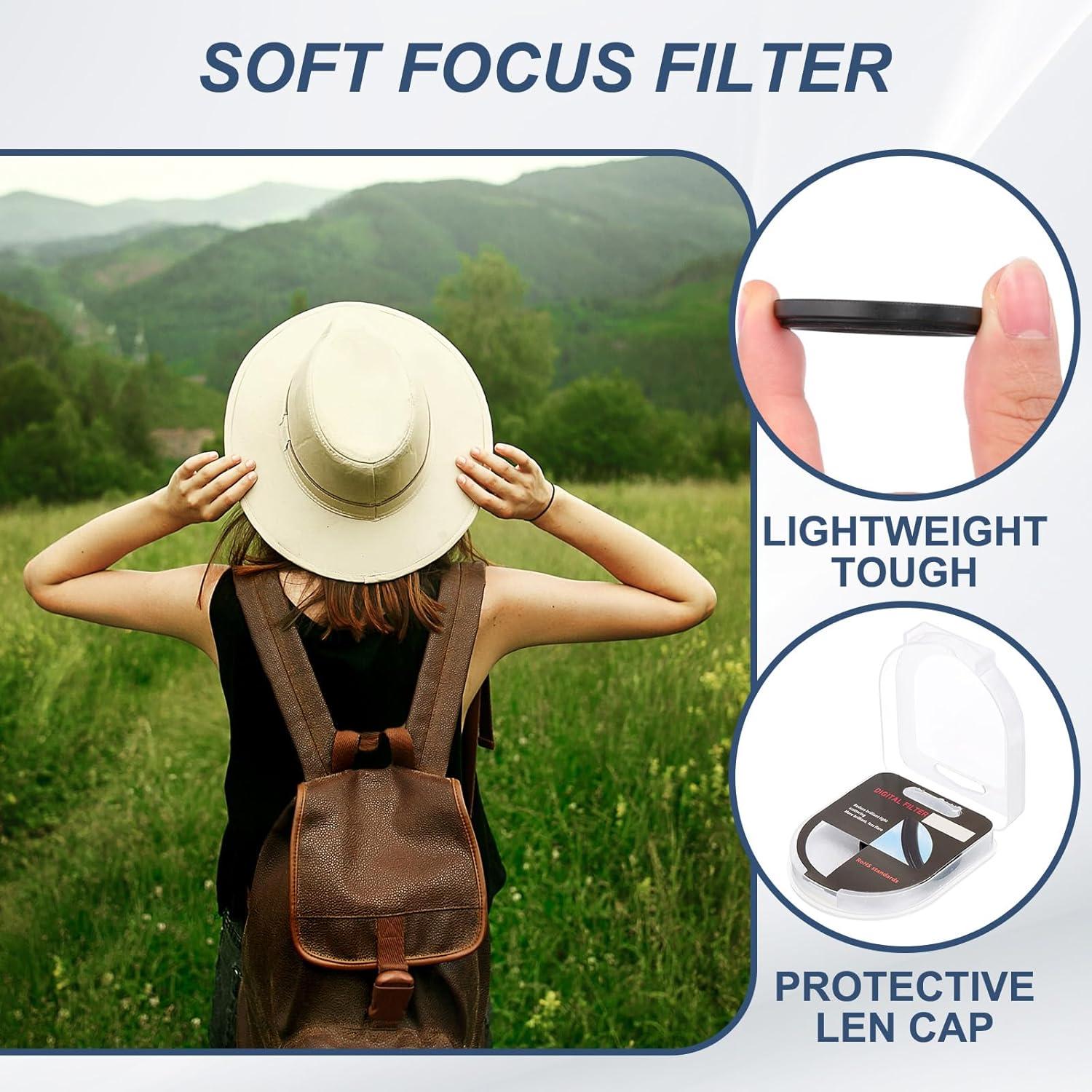 Filtro de Niebla PATIKIL 40.5mm Vidrio Óptico Negro