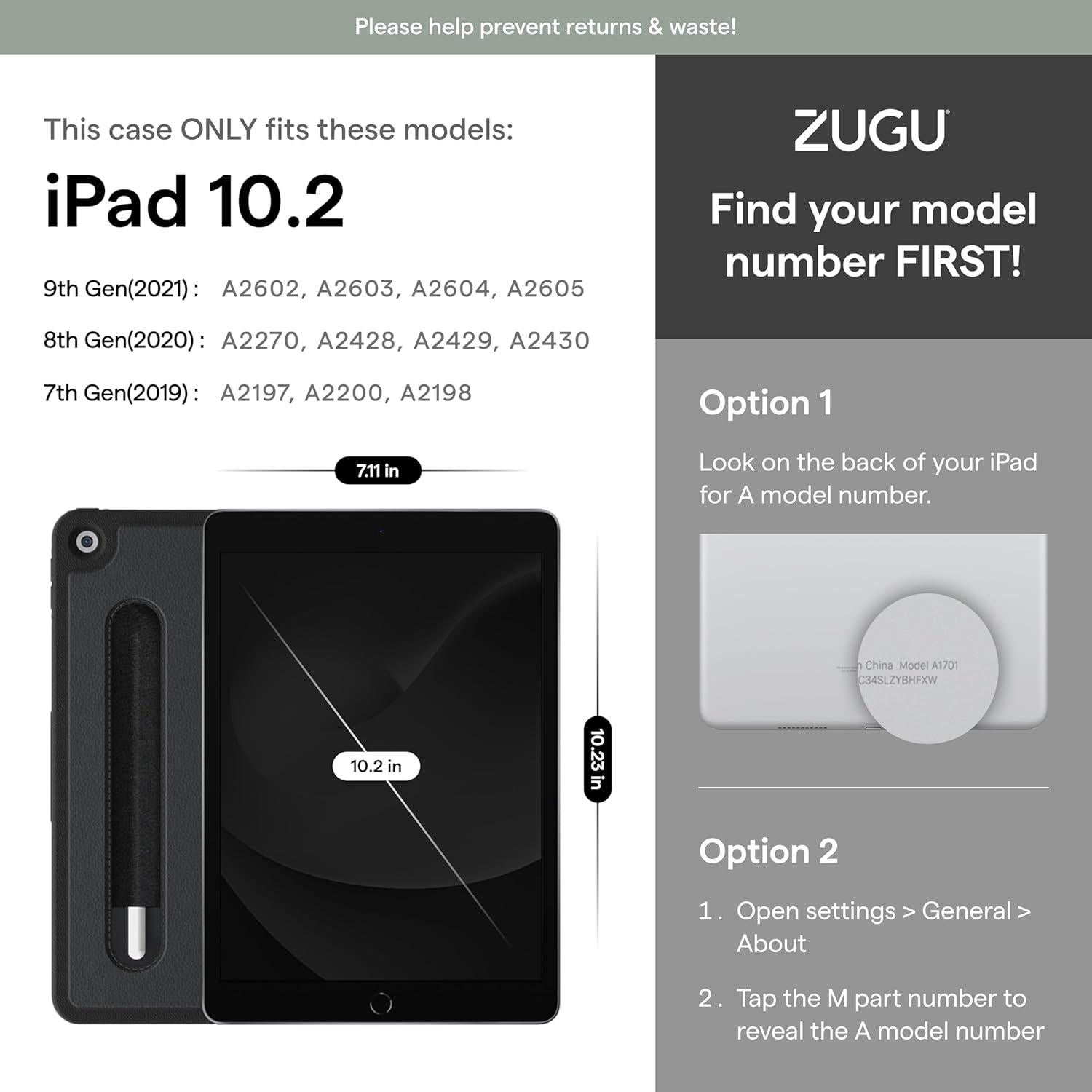 Funda ZUGU para iPad 10.2" (7ª/8ª/9ª Gen) Púrpura Baya