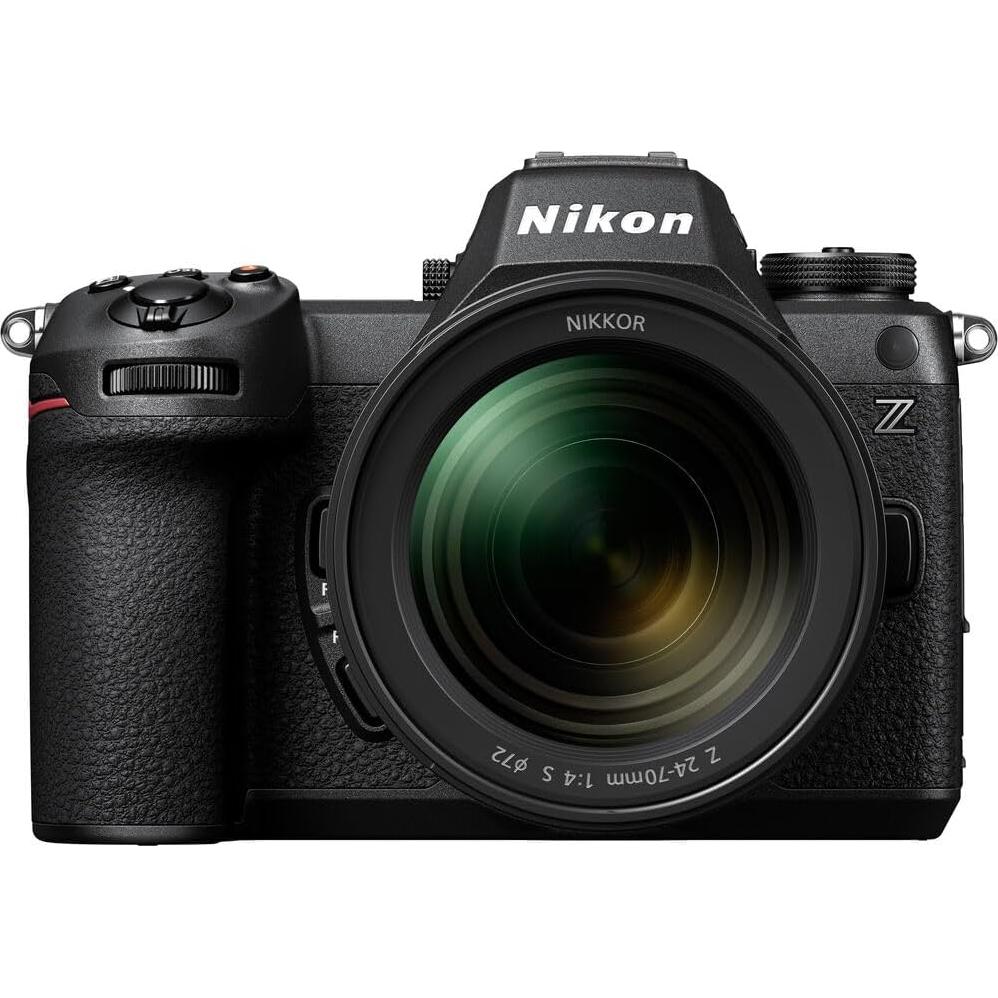 Nikon Z6III FX-Format Mirrorless Camera with NIKKOR Z 24-70mm f/4 S Zoom Lens + 64GB SF-M Tough Series Memory Card + Card Reader+ 3 Piece Filter Kit + 12 Inch Flex Tripod + More (Renewed)