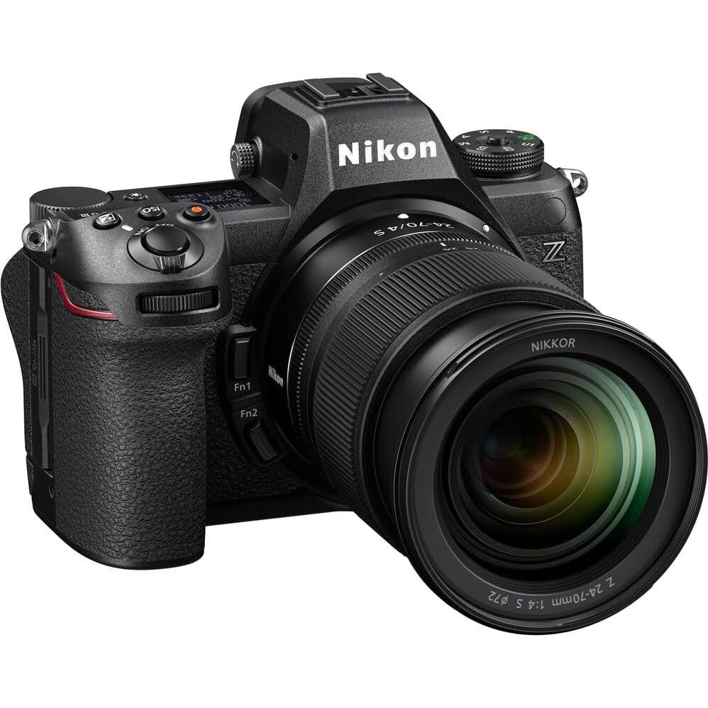 Nikon Z6III FX-Format Mirrorless Camera with NIKKOR Z 24-70mm f/4 S Zoom Lens + 64GB SF-M Tough Series Memory Card + Card Reader+ 3 Piece Filter Kit + 12 Inch Flex Tripod + More (Renewed)