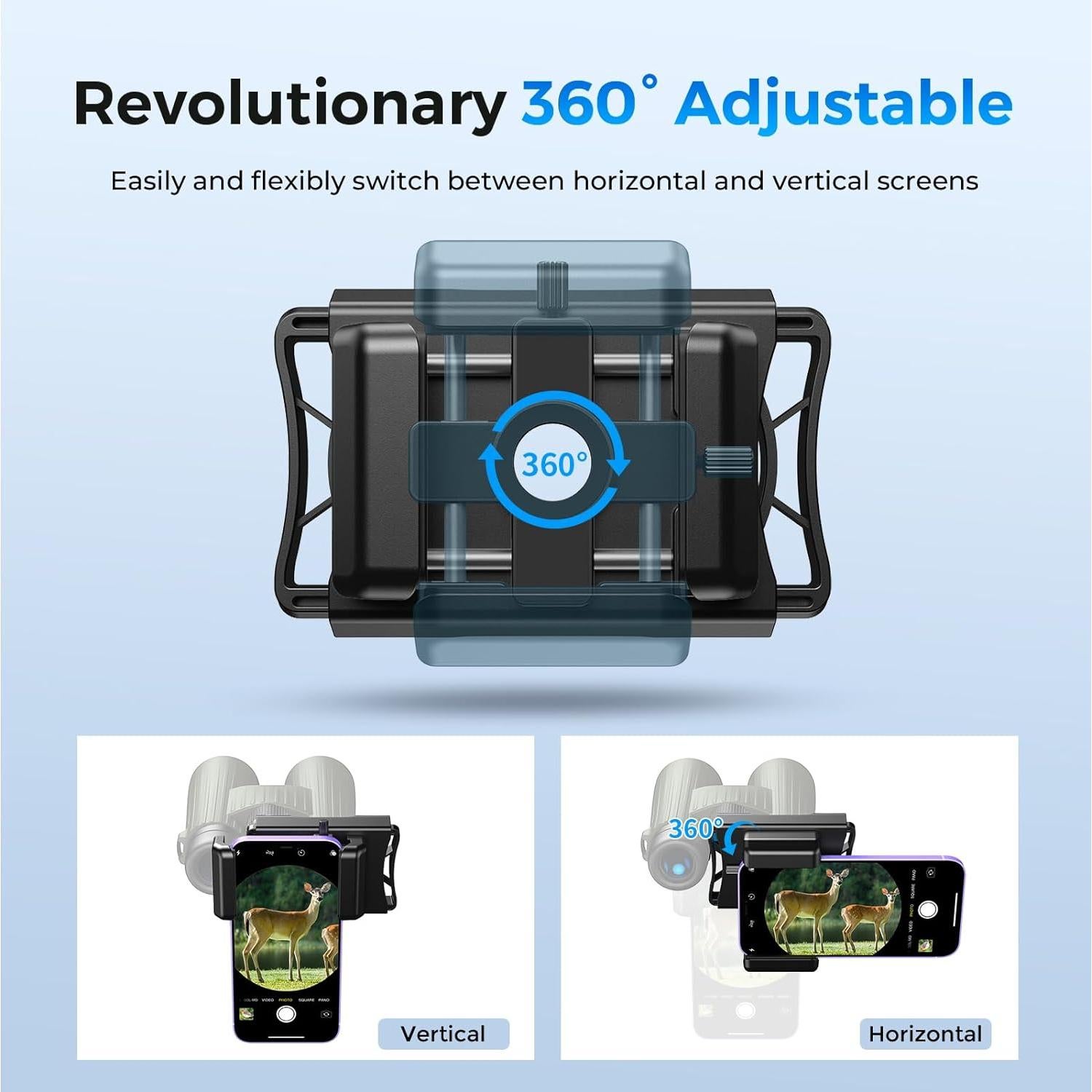 Adaptador de Teléfono para Telescopio Evil Eye 360° Rotatable