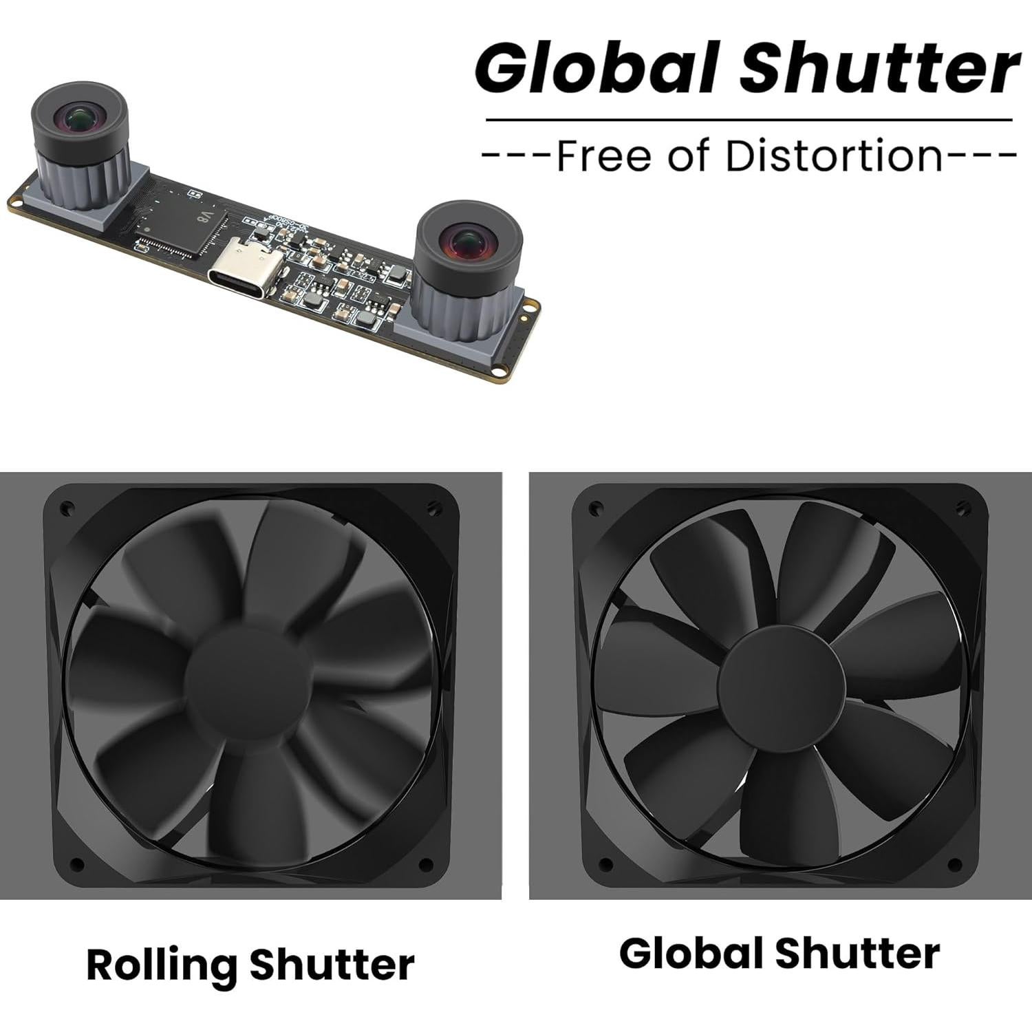 Cámara USB 2.0 IFWATER 210fps 800P Doble Lente Monocromática