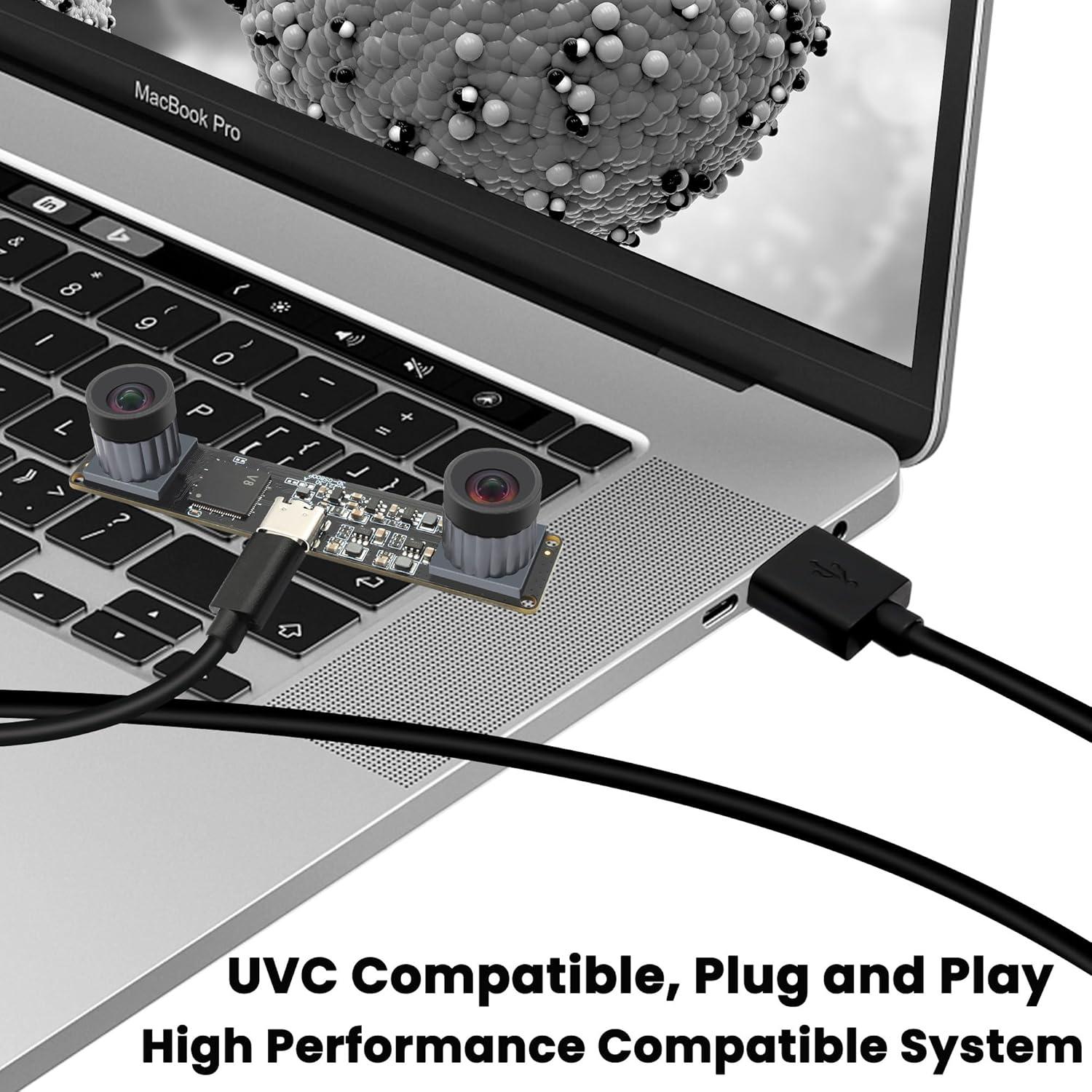 Cámara USB 2.0 IFWATER 210fps 800P Doble Lente Monocromática