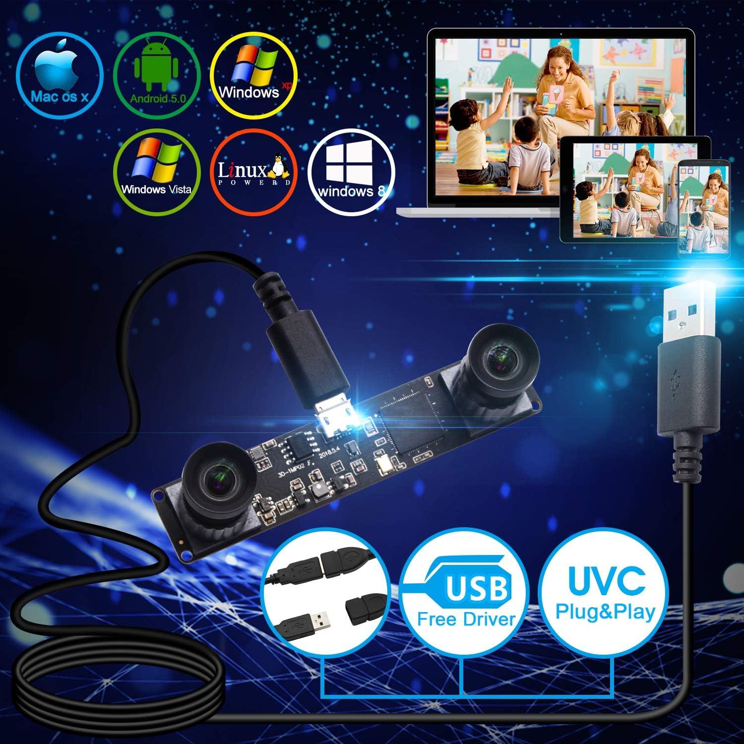 Cámara USB Estéreo 3D VR Hotpet 1.3MP 960P Doble Lente