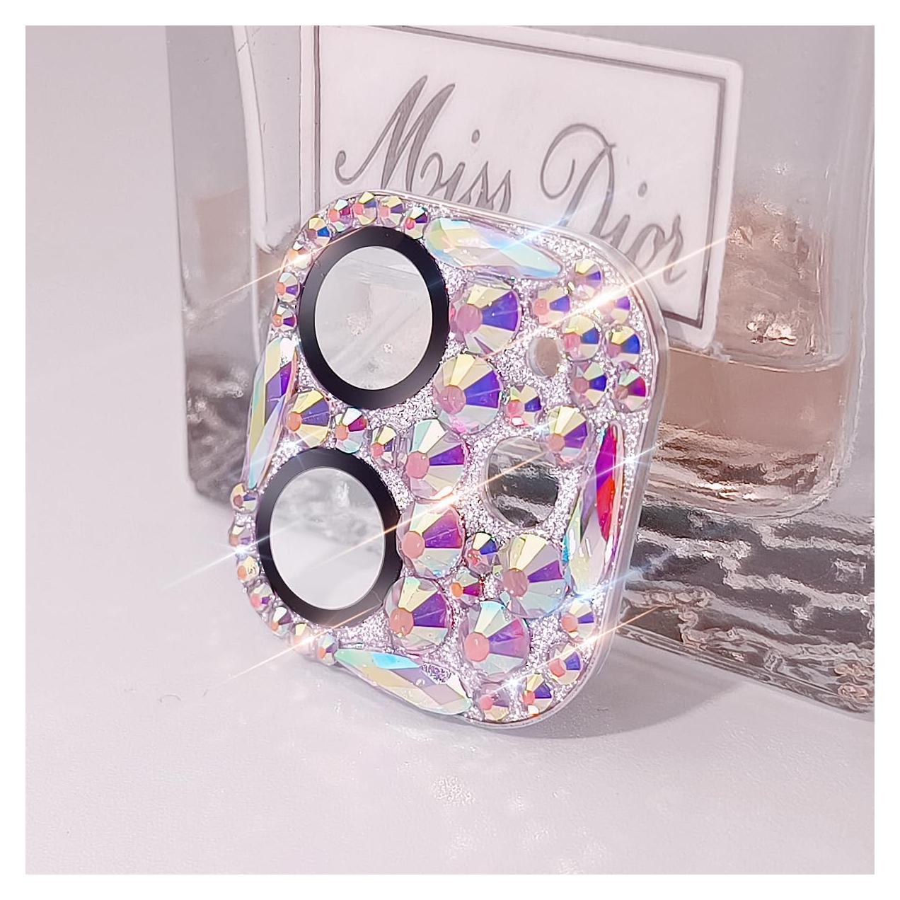 Protector de Lente de Cámara Brillante Cavdycidy para iPhone