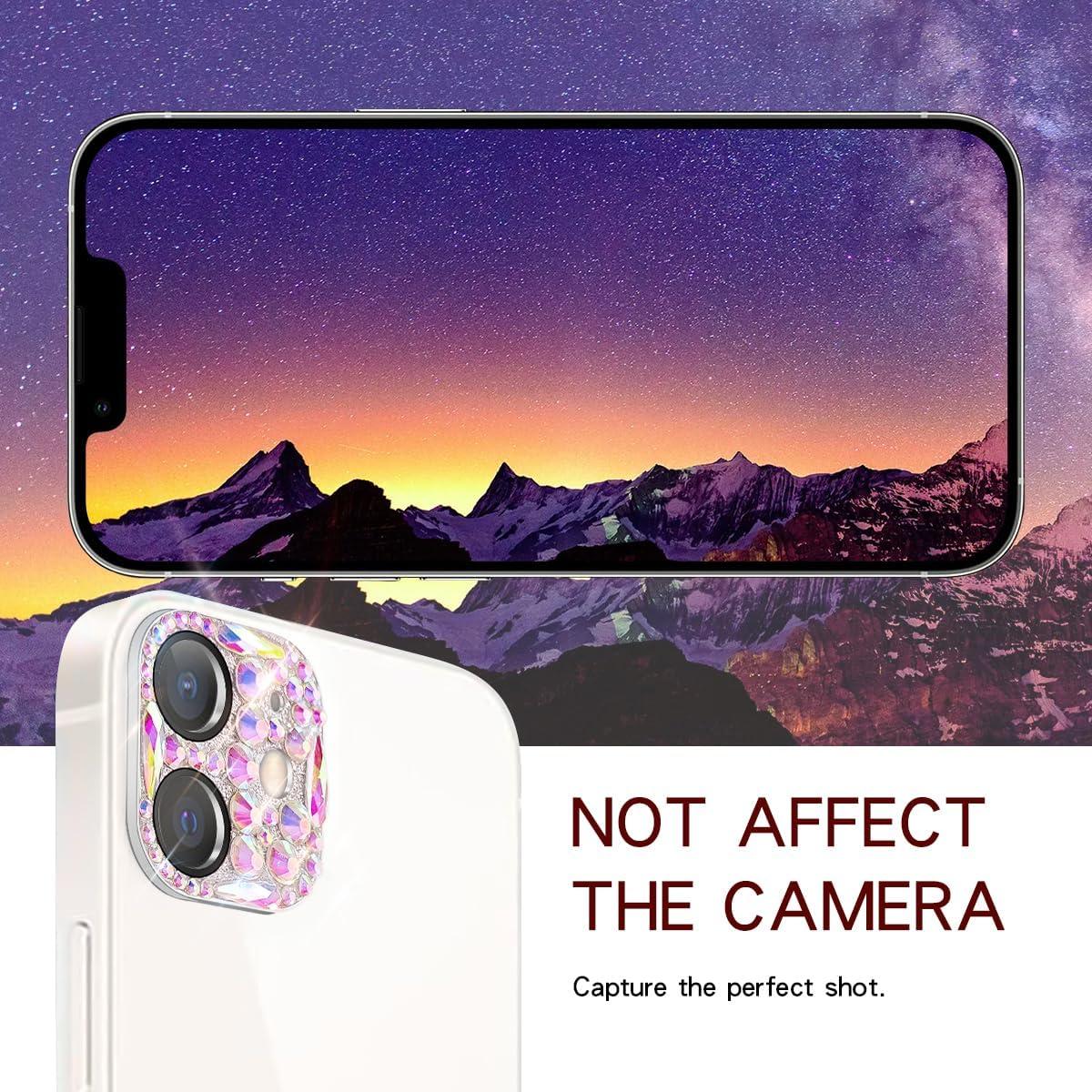 Protector de Lente de Cámara Brillante Cavdycidy para iPhone