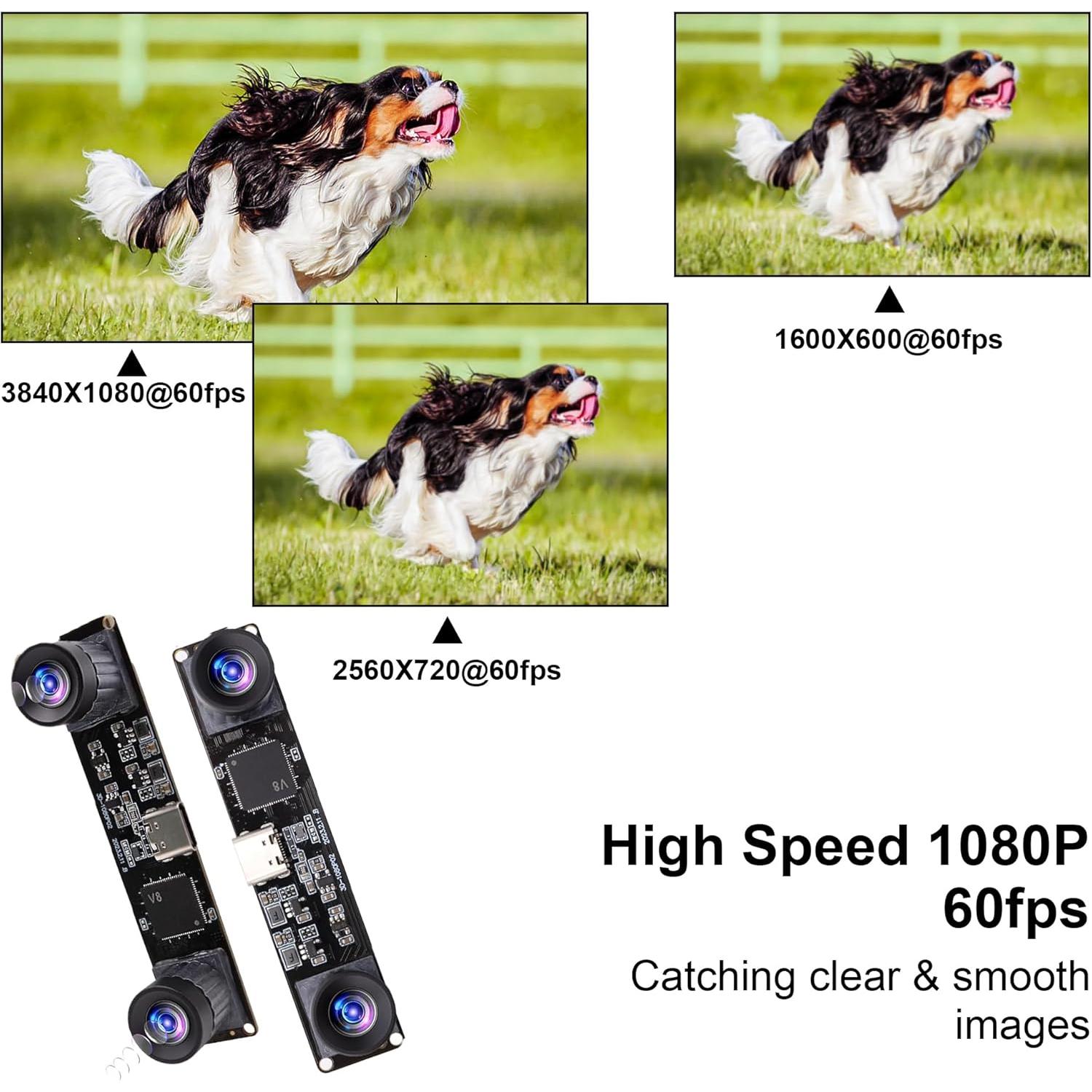 Módulo de Cámara USB SVPRO 1080P 60FPS Doble Lente M12