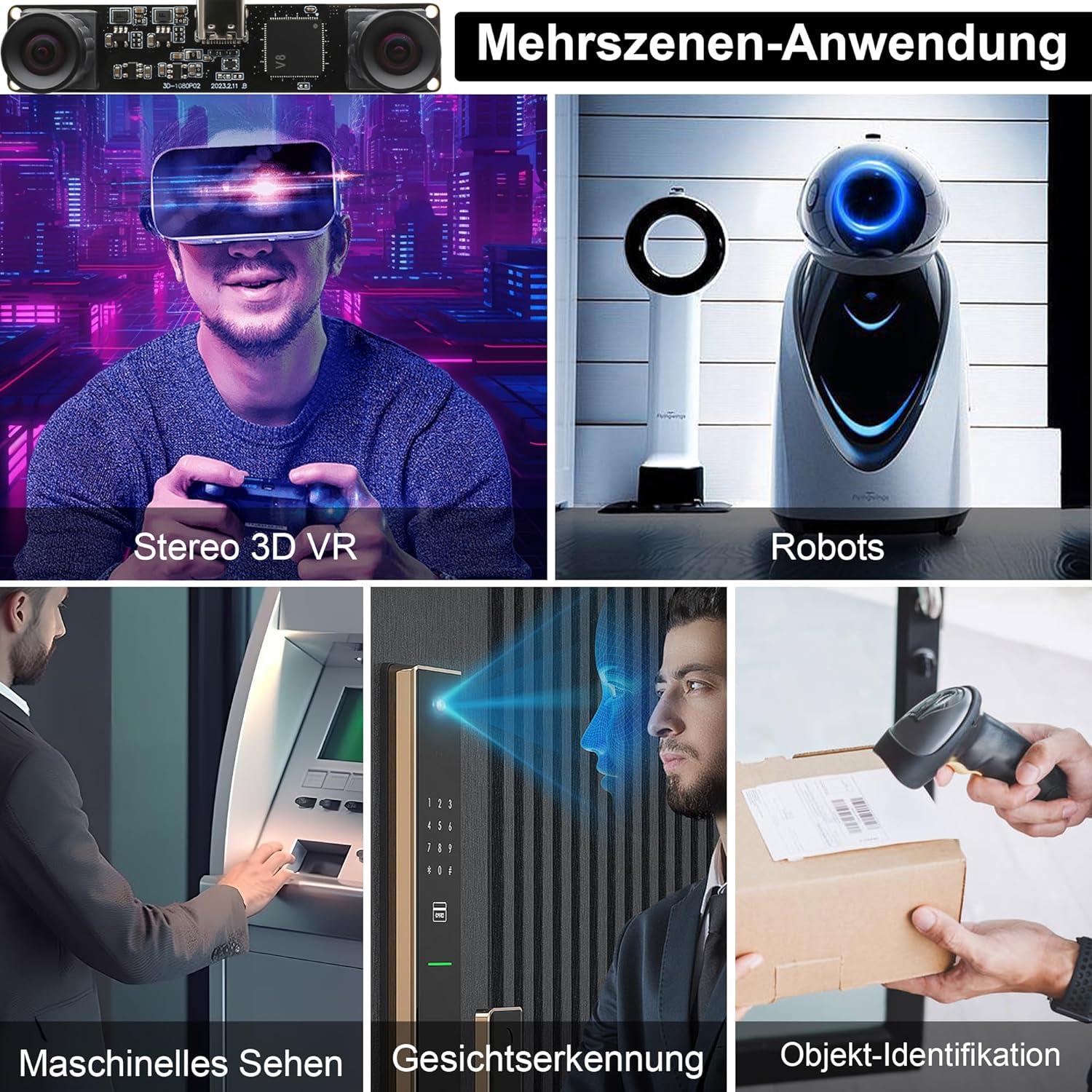 Módulo de Cámara USB SVPRO 1080P 60FPS Doble Lente M12