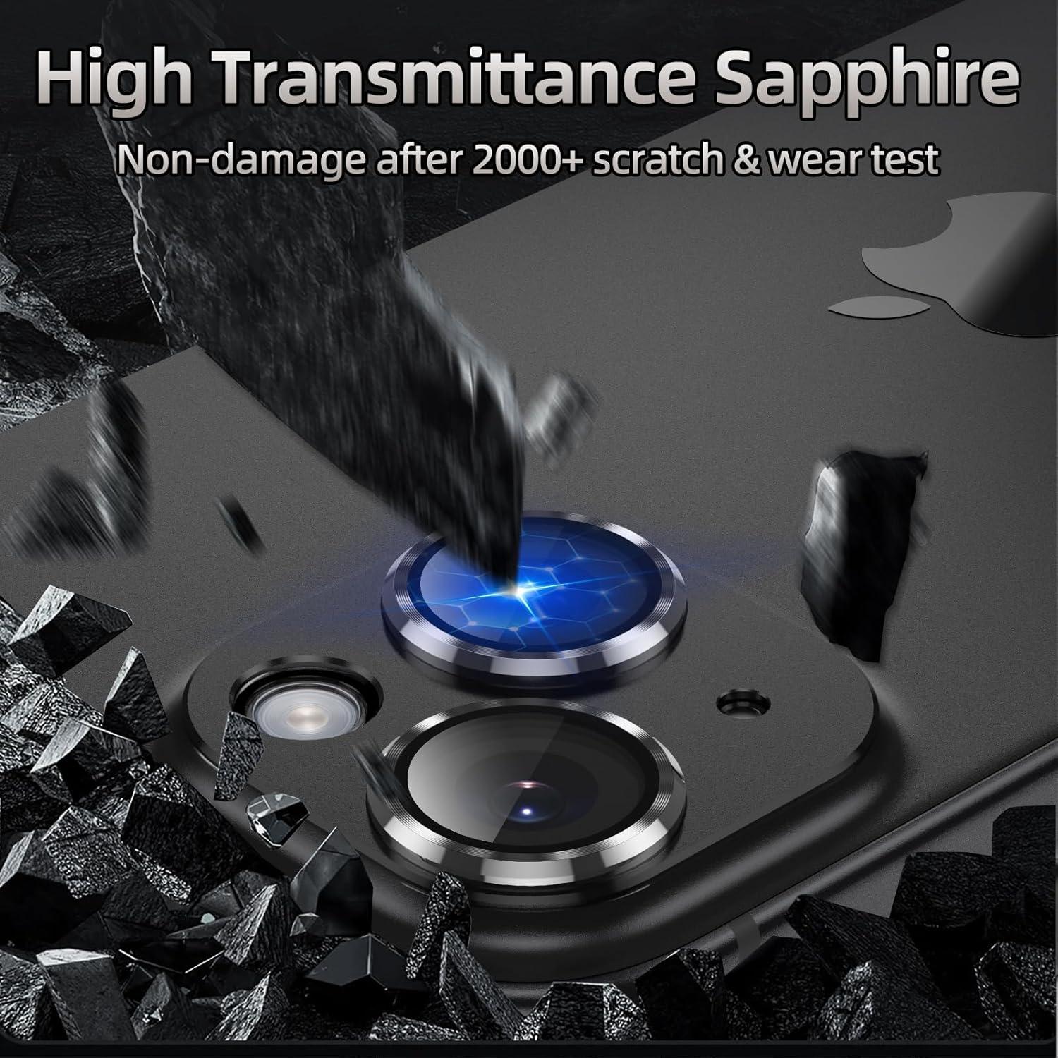 Protector de Lente de Cámara AFARER para iPhone 15/15 Plus - Negro