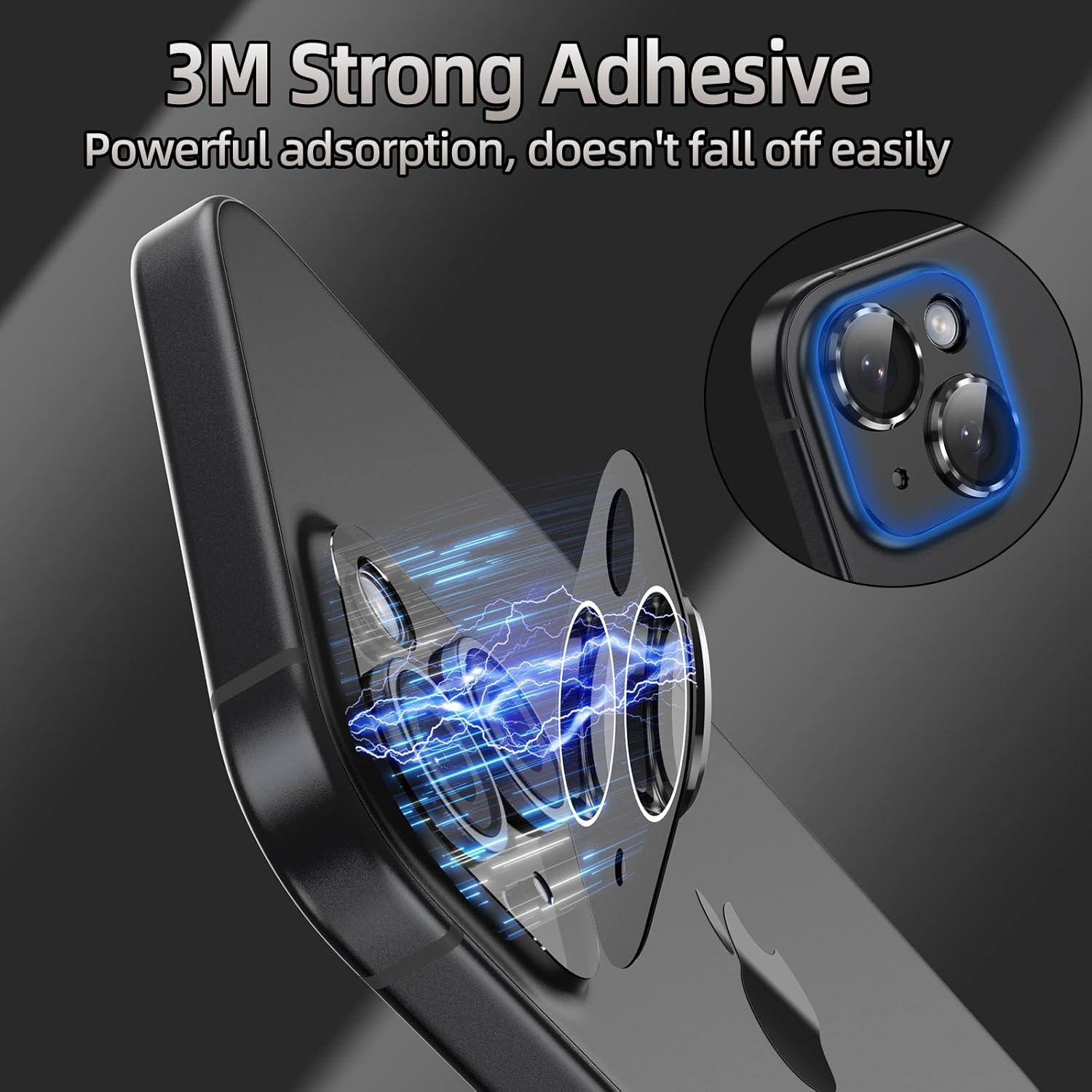 Protector de Lente de Cámara AFARER para iPhone 15/15 Plus - Negro